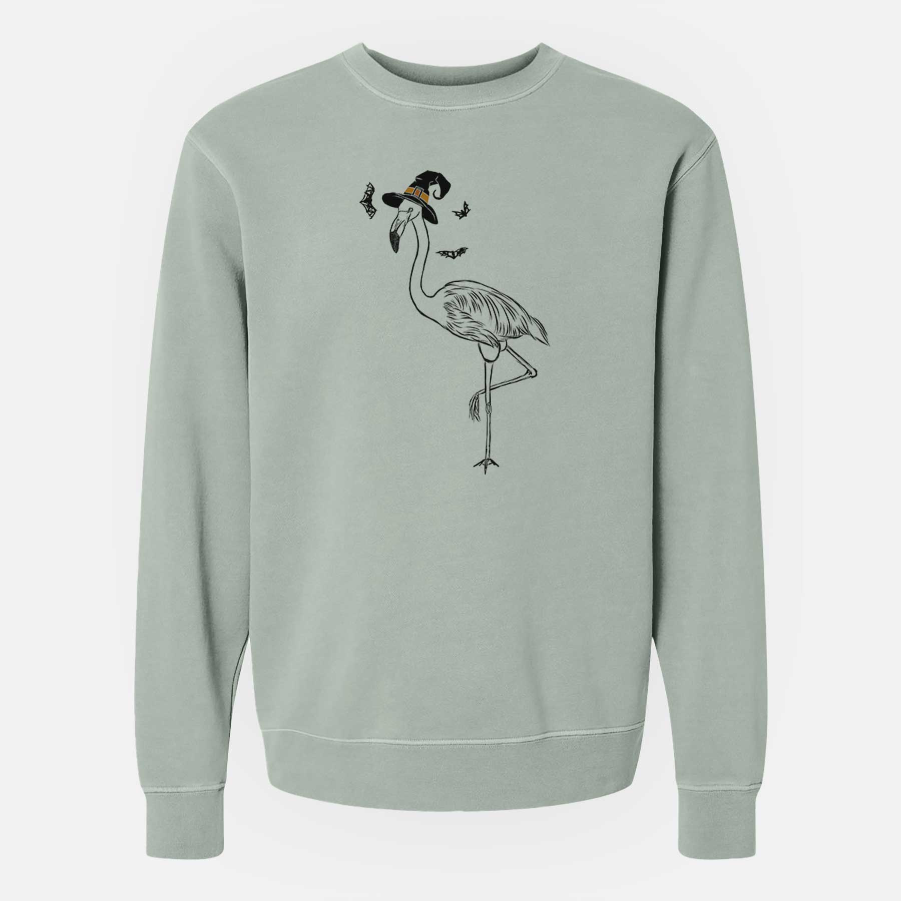 Witch Mango the Flamingo - Unisex Pigment Dyed Crew Sweatshirt