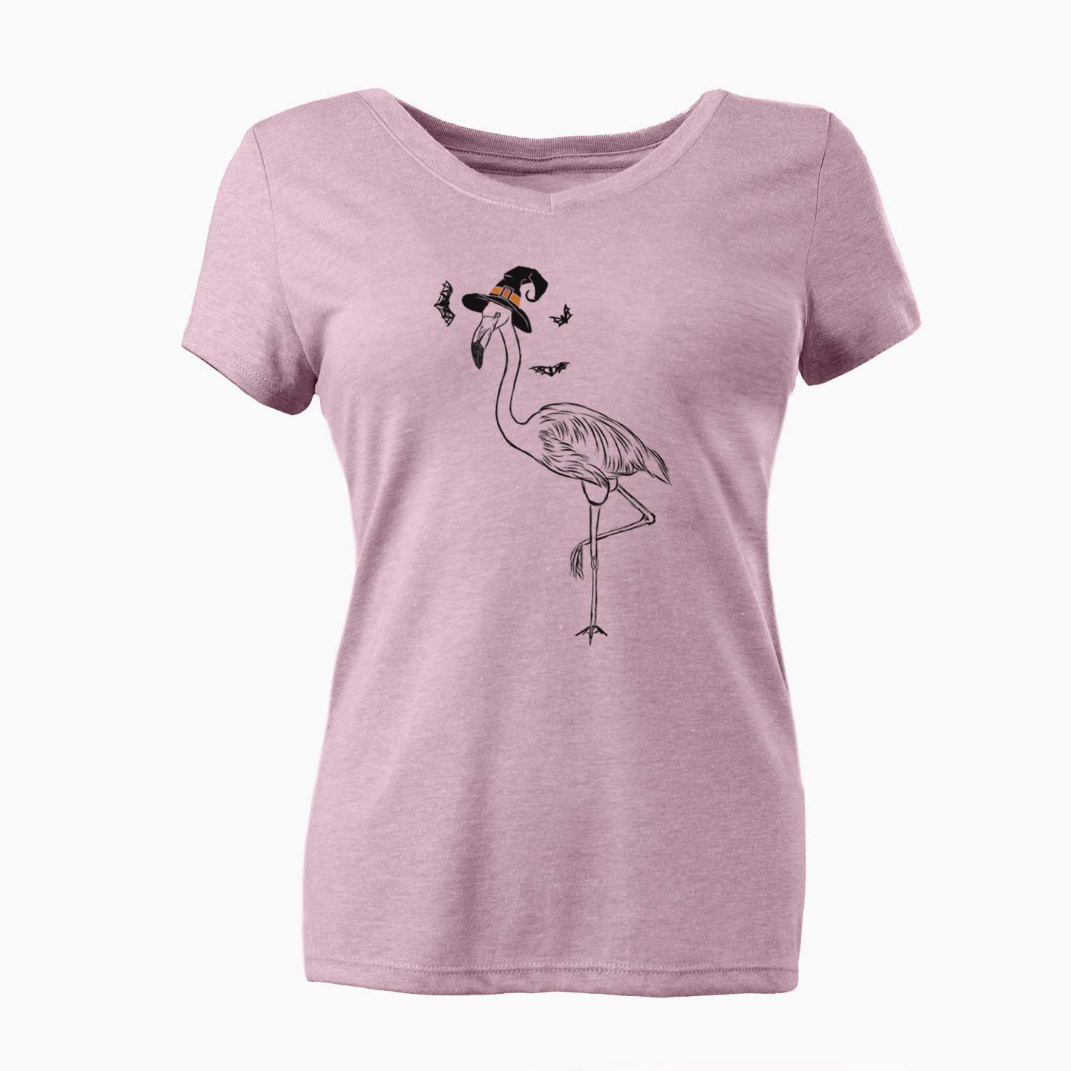 Witch Mango the Flamingo - Women's V-neck Shirt