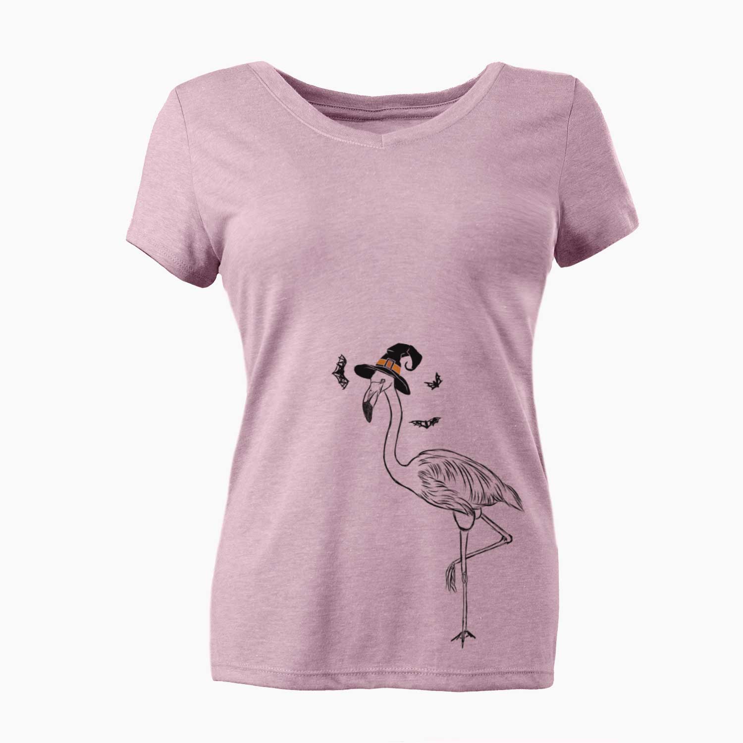 Witch Mango the Flamingo - Women's V-neck Shirt