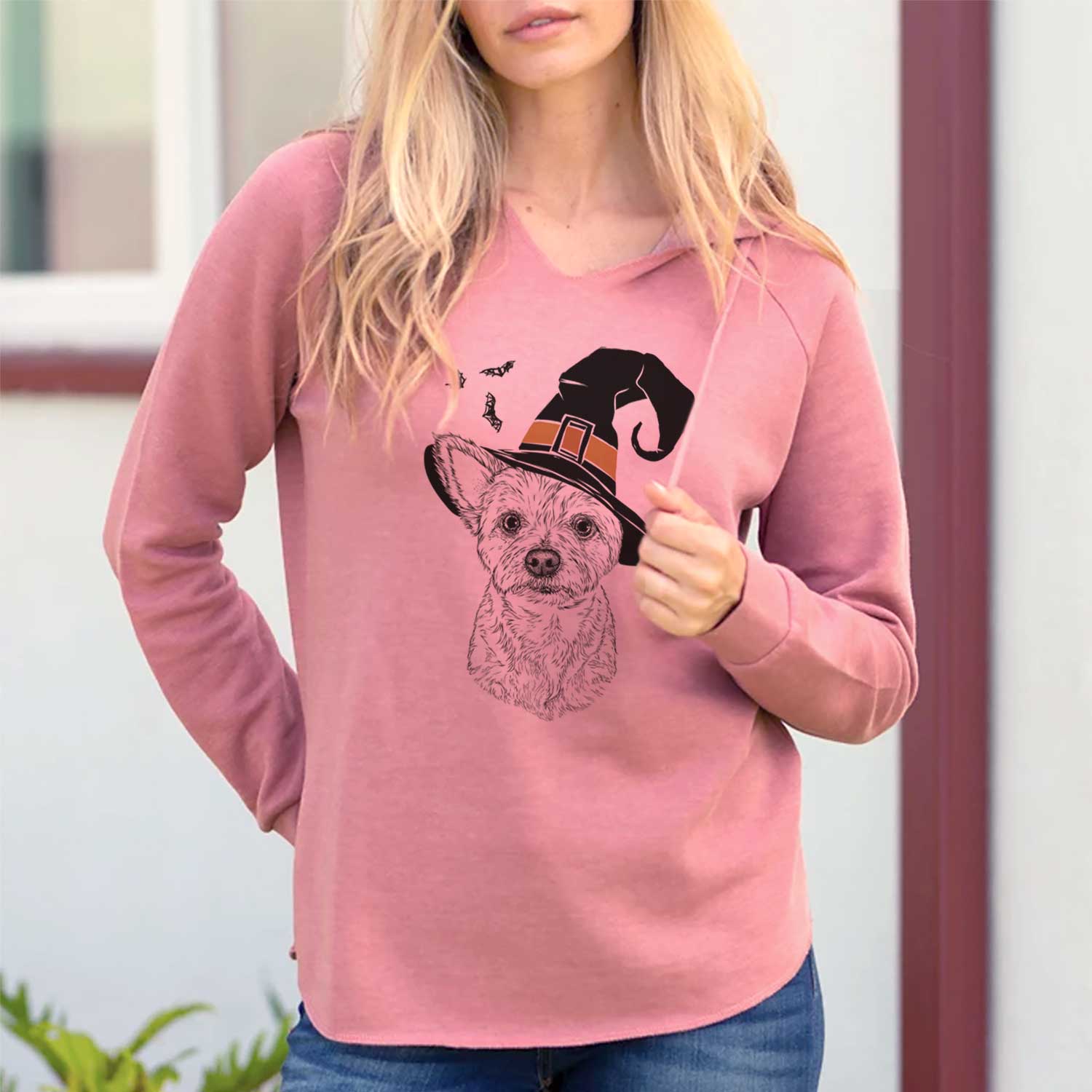 Witch Mango the Yorker Cairn Terrier Mix - Cali Wave Hooded Sweatshirt