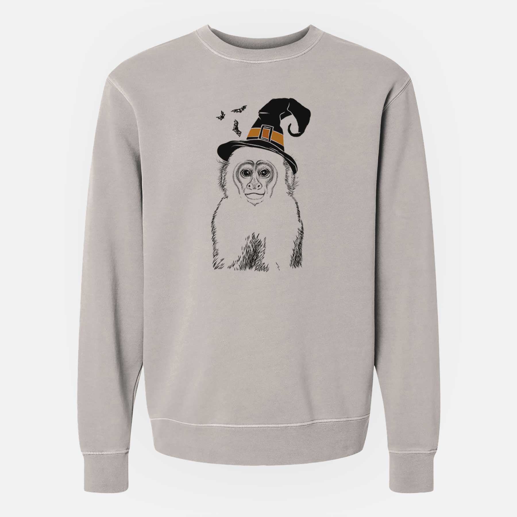 Witch Marcel the Capuchin Monkey - Unisex Pigment Dyed Crew Sweatshirt