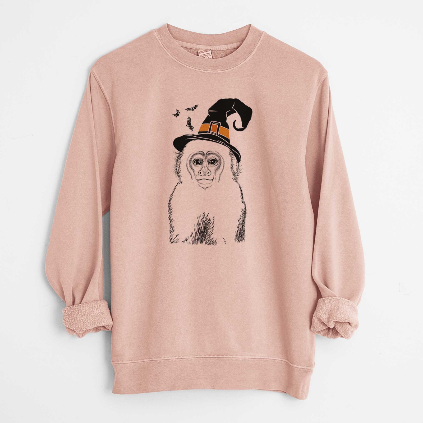 Witch Marcel the Capuchin Monkey - Unisex Pigment Dyed Crew Sweatshirt