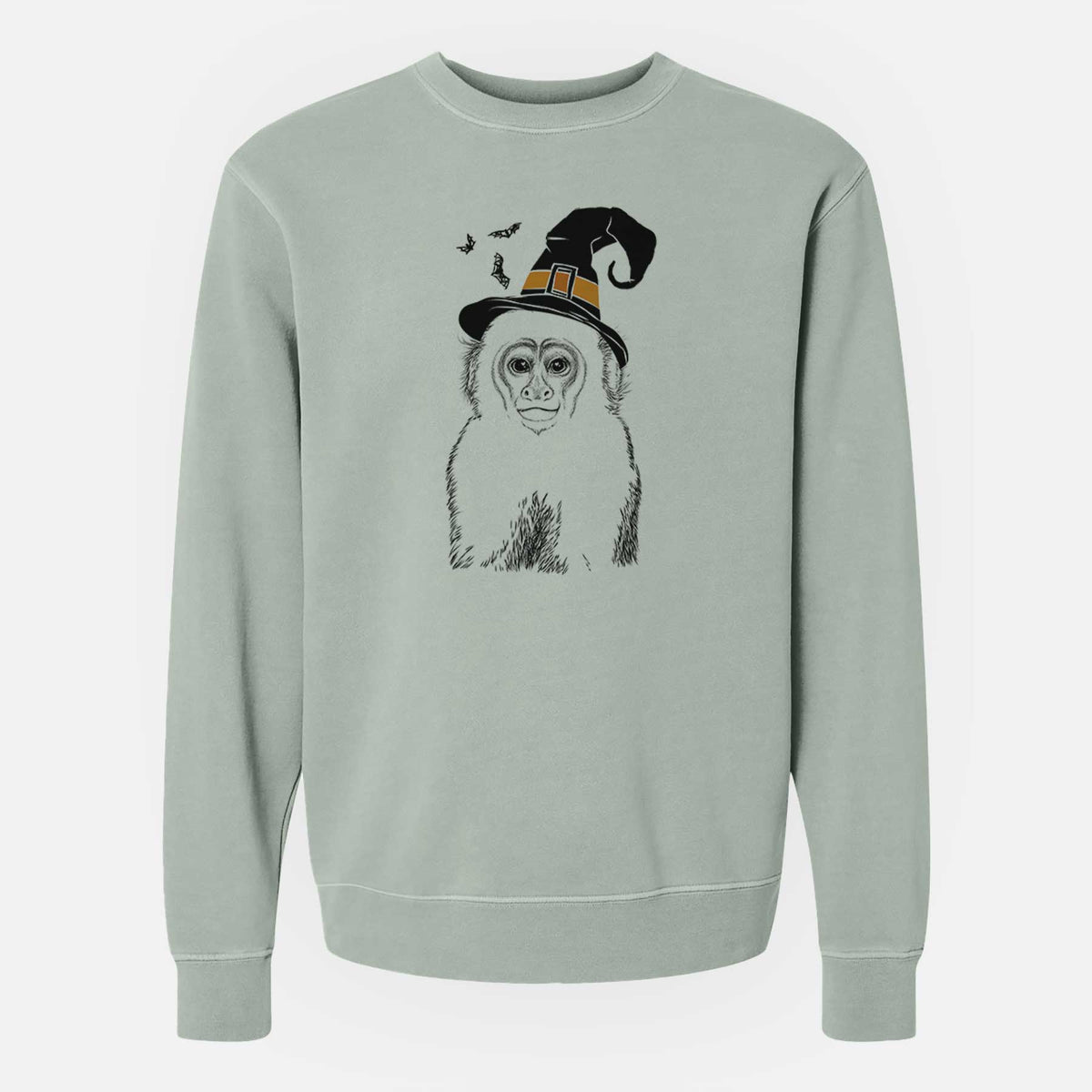 Witch Marcel the Capuchin Monkey - Unisex Pigment Dyed Crew Sweatshirt