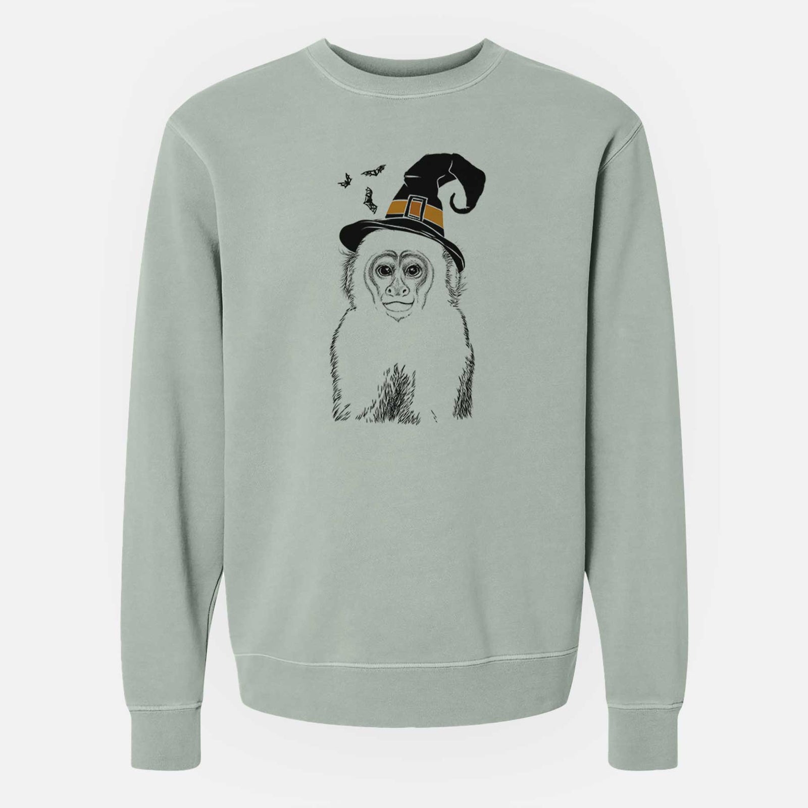 Witch Marcel the Capuchin Monkey - Unisex Pigment Dyed Crew Sweatshirt