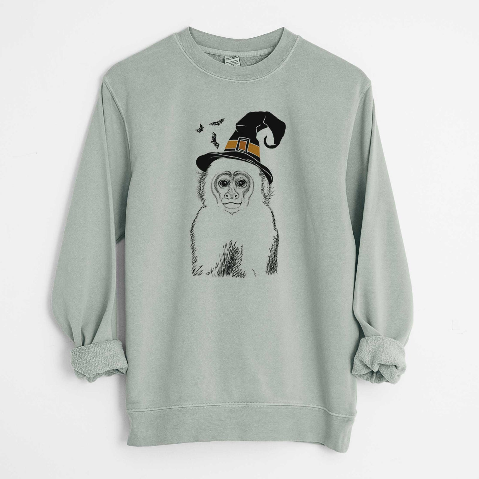 Witch Marcel the Capuchin Monkey - Unisex Pigment Dyed Crew Sweatshirt