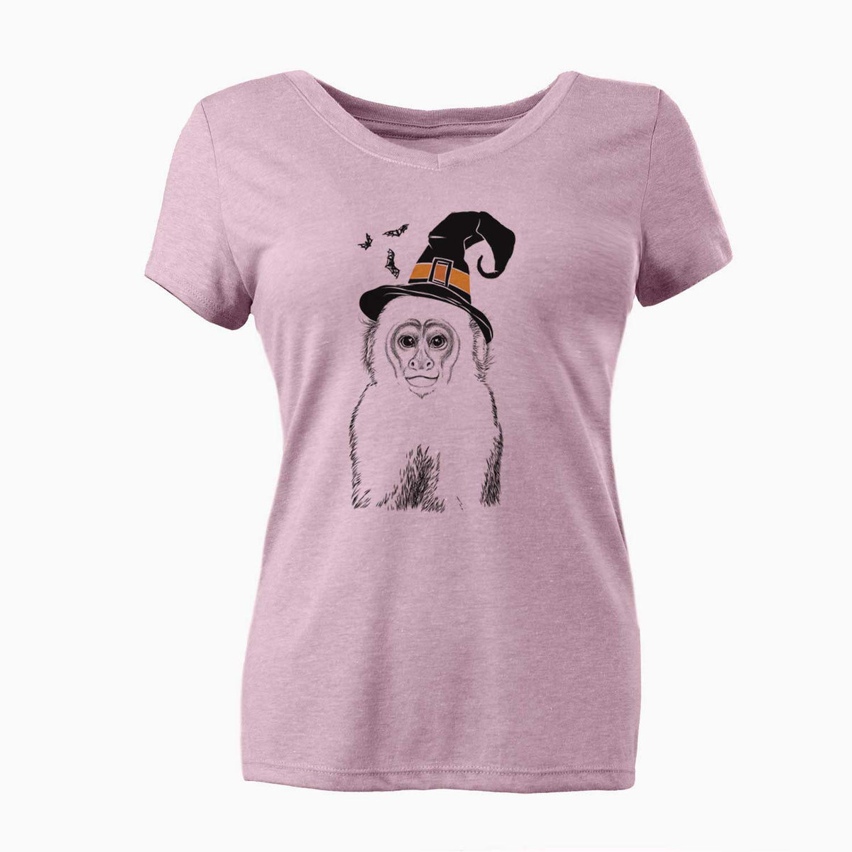 Witch Marcel the Capuchin Monkey - Women's V-neck Shirt