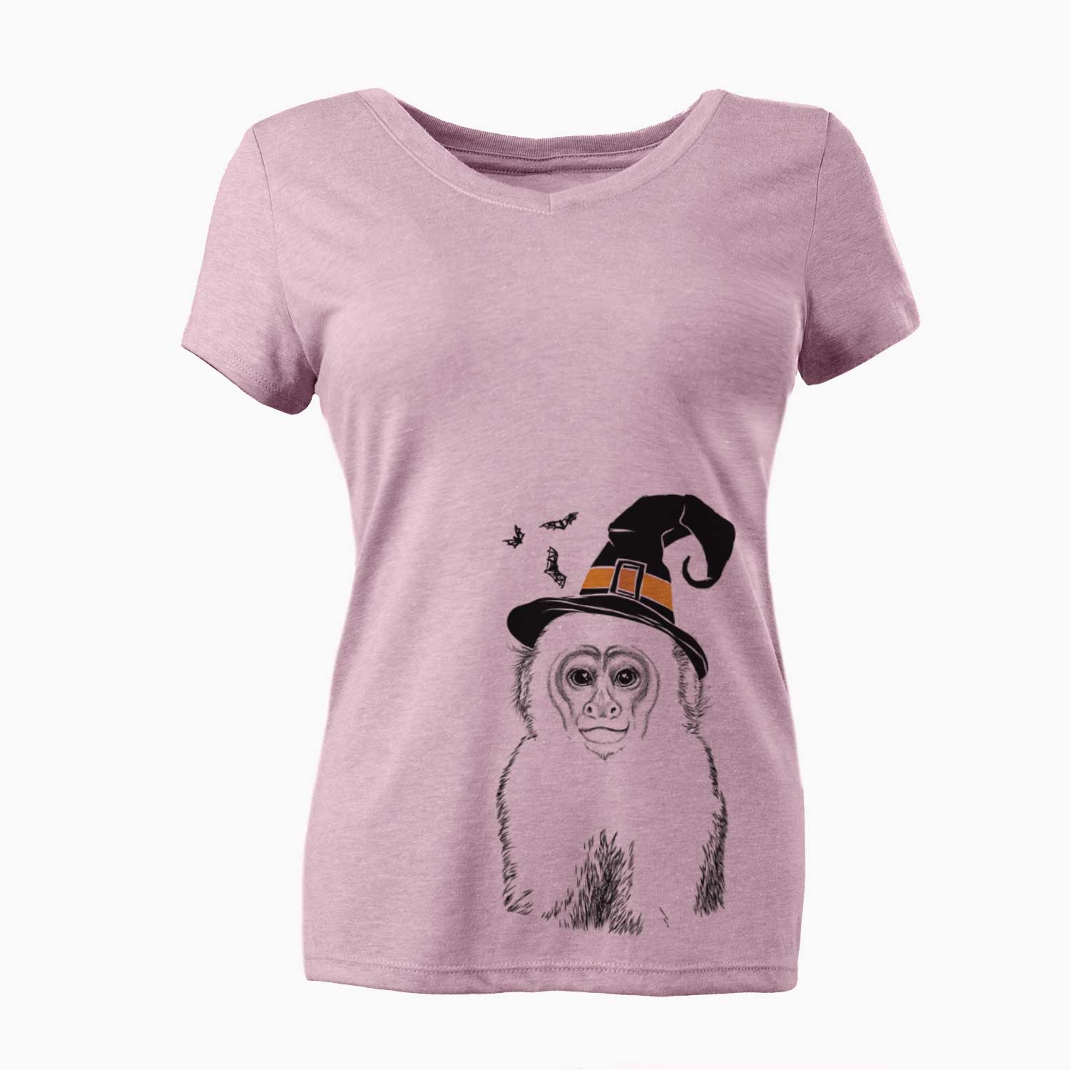 Witch Marcel the Capuchin Monkey - Women's V-neck Shirt