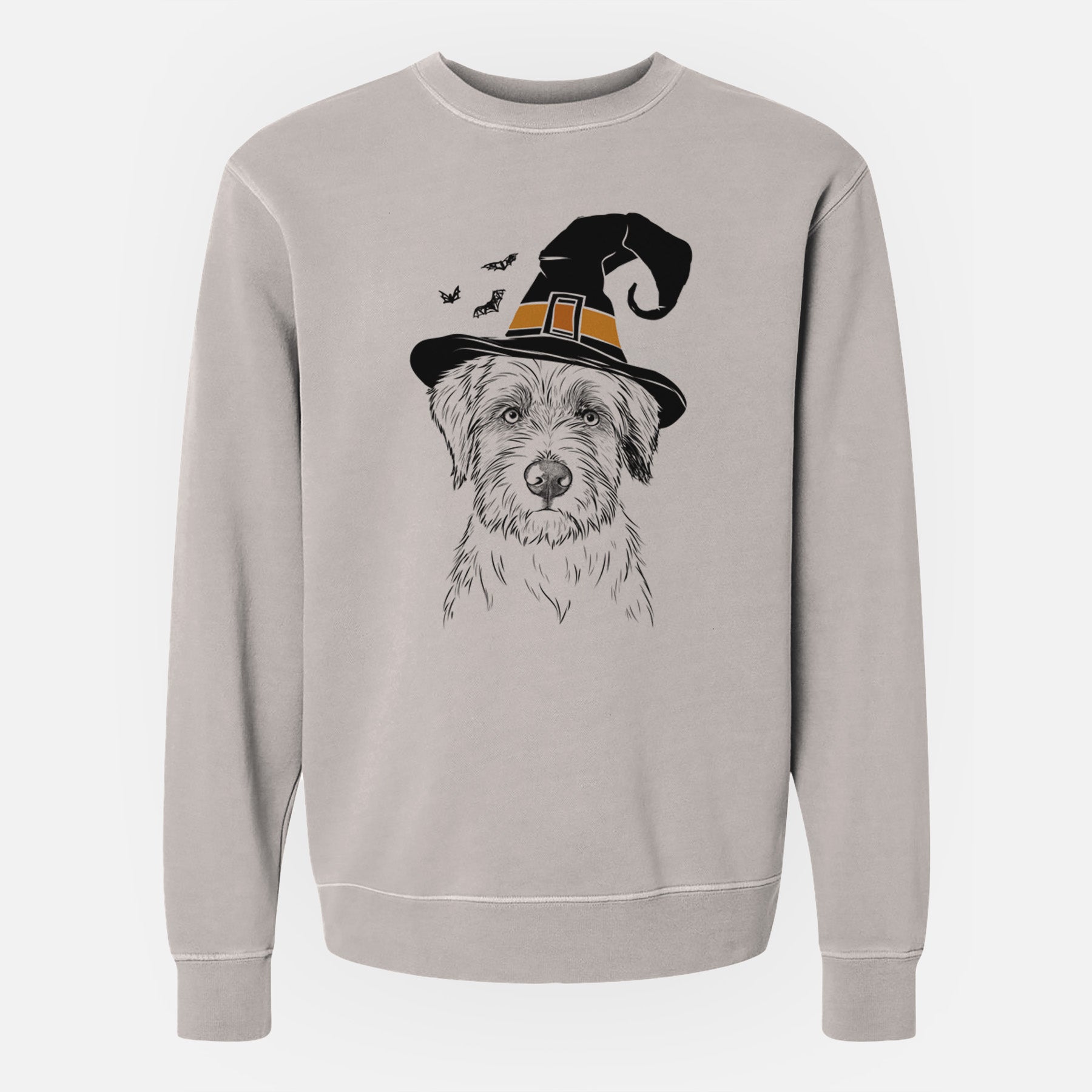 Witch Marek the Bernedoodle - Unisex Pigment Dyed Crew Sweatshirt