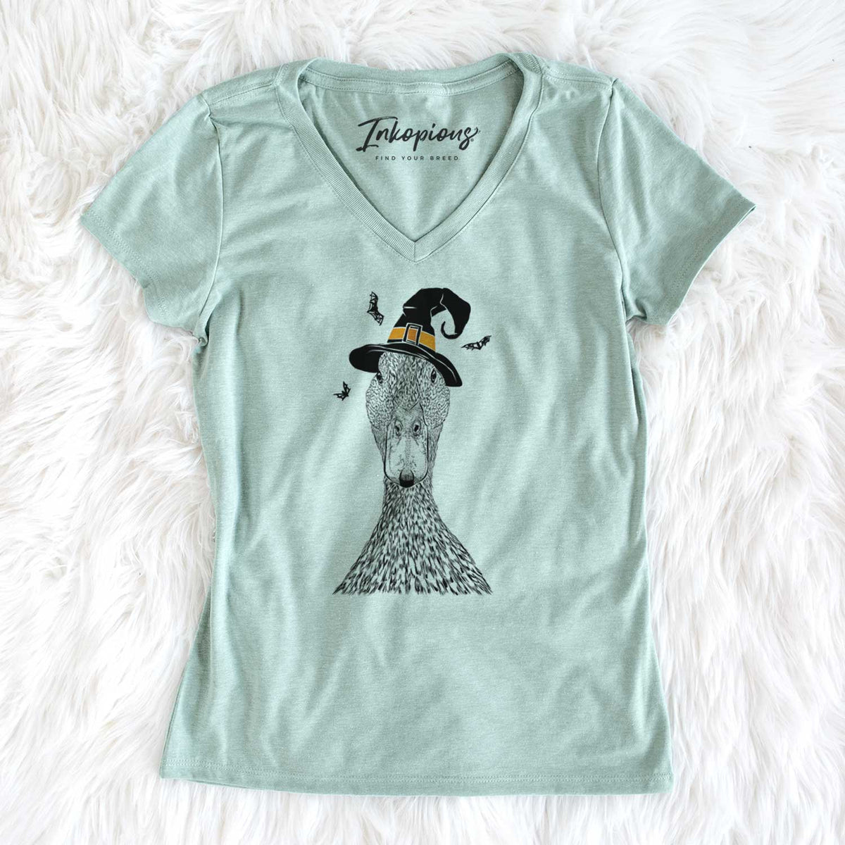 Witch Marge the Mallard Duck - Women's V-neck Shirt