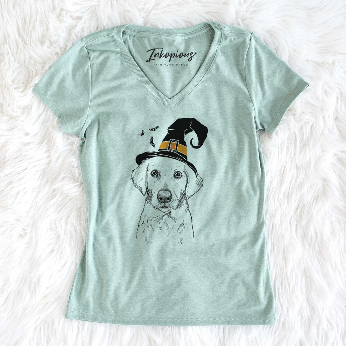Witch Marley Sue the Labradoodle - Women's V-neck Shirt