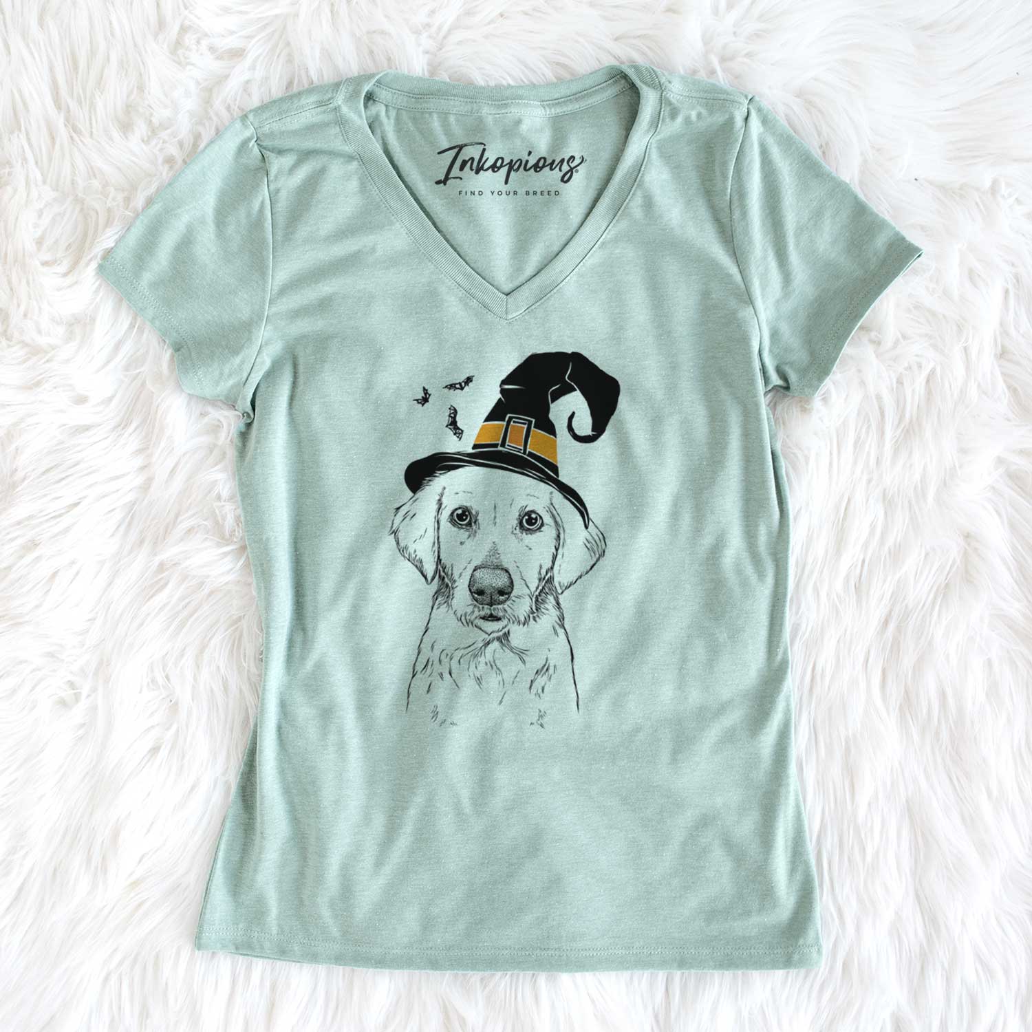 Witch Marley Sue the Labradoodle - Women's V-neck Shirt