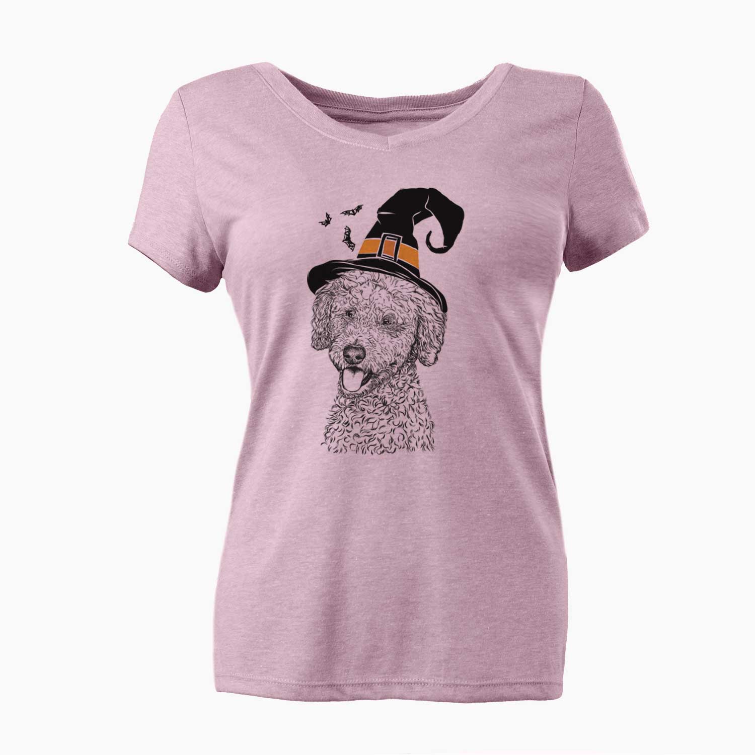 Witch Marlow the Goldendoodle - Women's V-neck Shirt