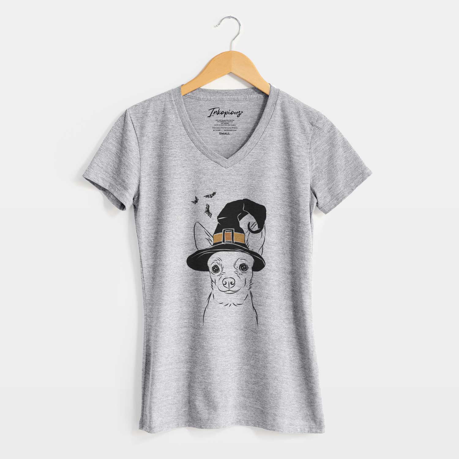 Witch Martini the Chihuahua - Women's V-neck Shirt