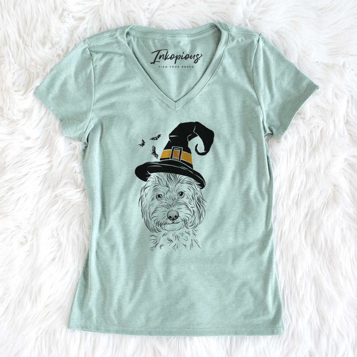 Witch Mason the Cavapoo - Women's V-neck Shirt