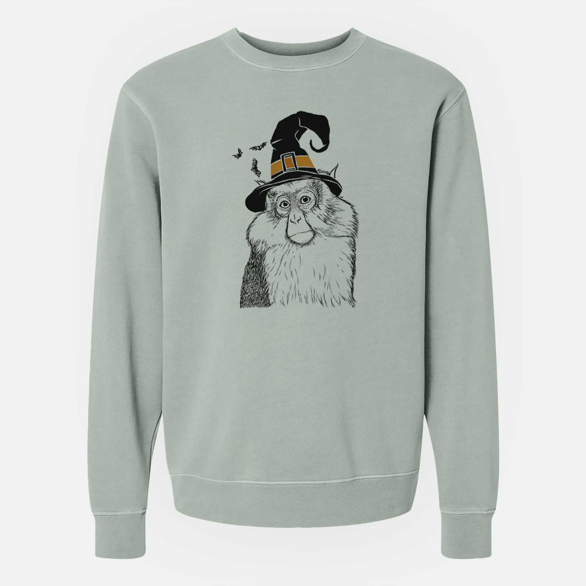 Witch Matata the Mona Monkey - Unisex Pigment Dyed Crew Sweatshirt