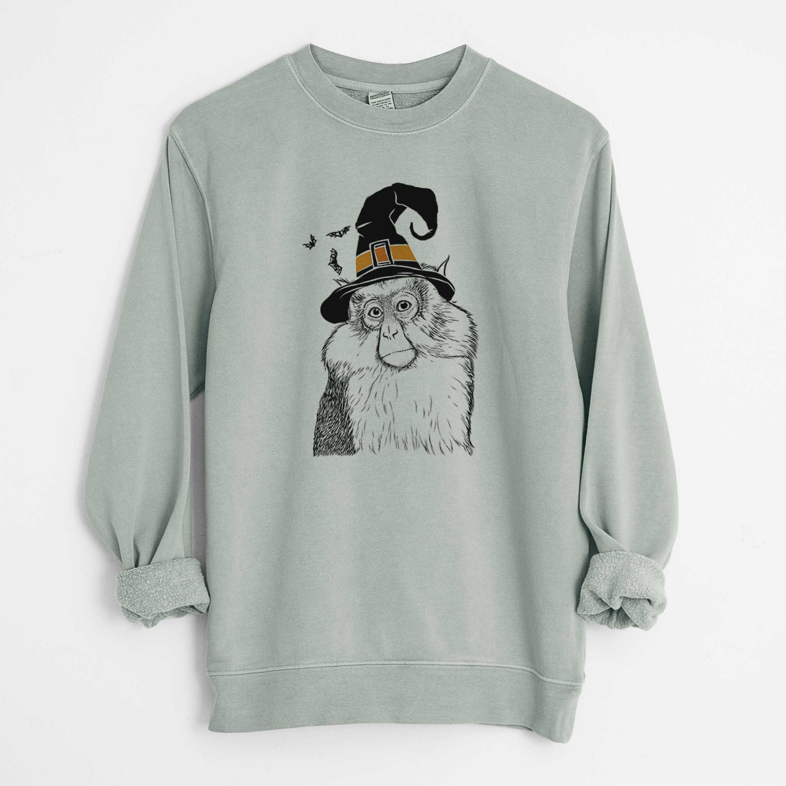 Witch Matata the Mona Monkey - Unisex Pigment Dyed Crew Sweatshirt
