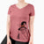 Witch Matata the Mona Monkey - Women's V-neck Shirt