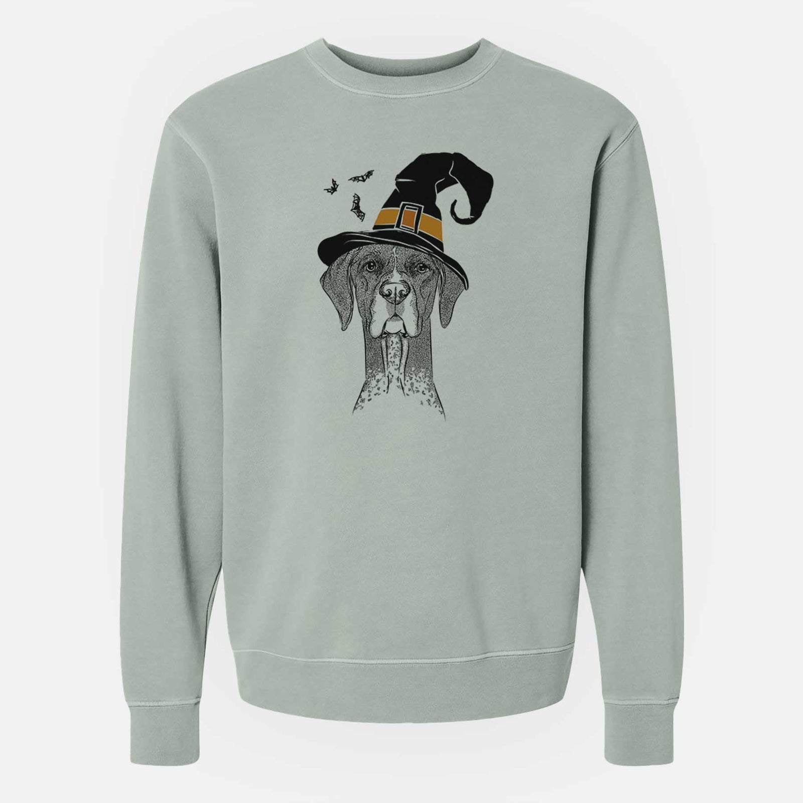 Witch Mattis the German Shorthaired Pointer - Unisex Pigment Dyed Crew Sweatshirt