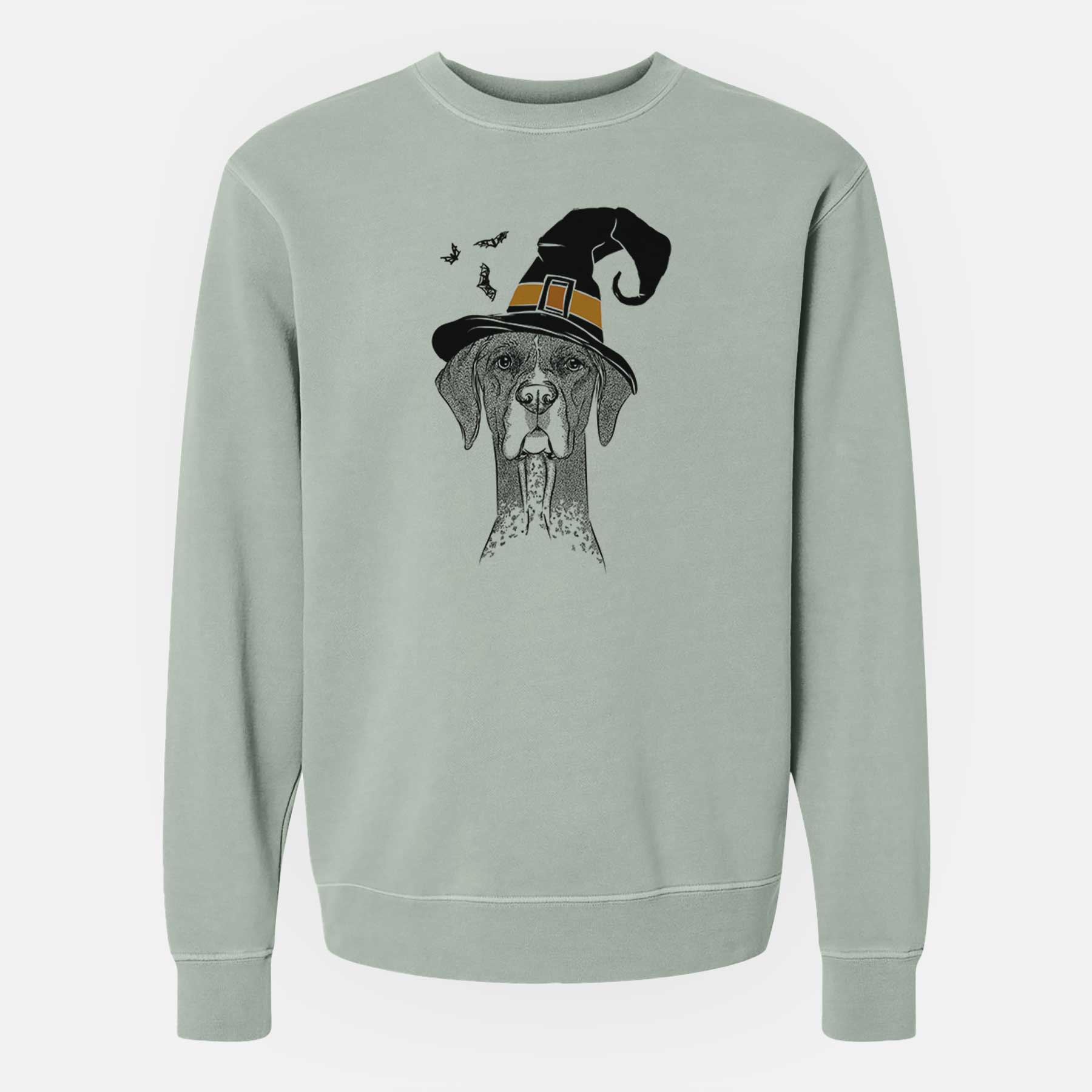 Witch Mattis the German Shorthaired Pointer - Unisex Pigment Dyed Crew Sweatshirt