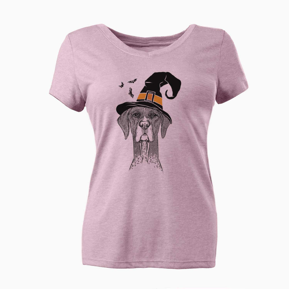 Witch Mattis the German Shorthaired Pointer - Women's V-neck Shirt