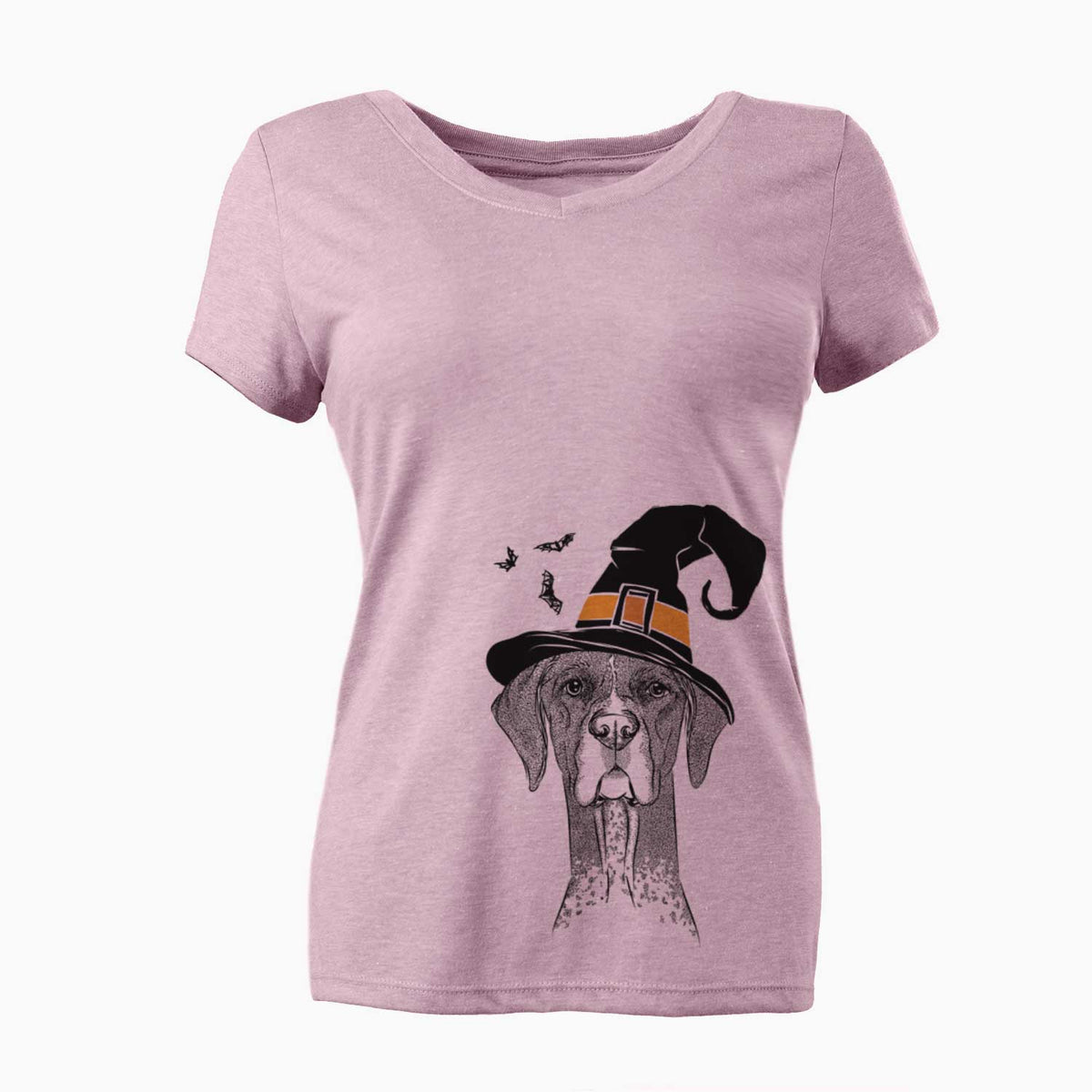 Witch Mattis the German Shorthaired Pointer - Women's V-neck Shirt