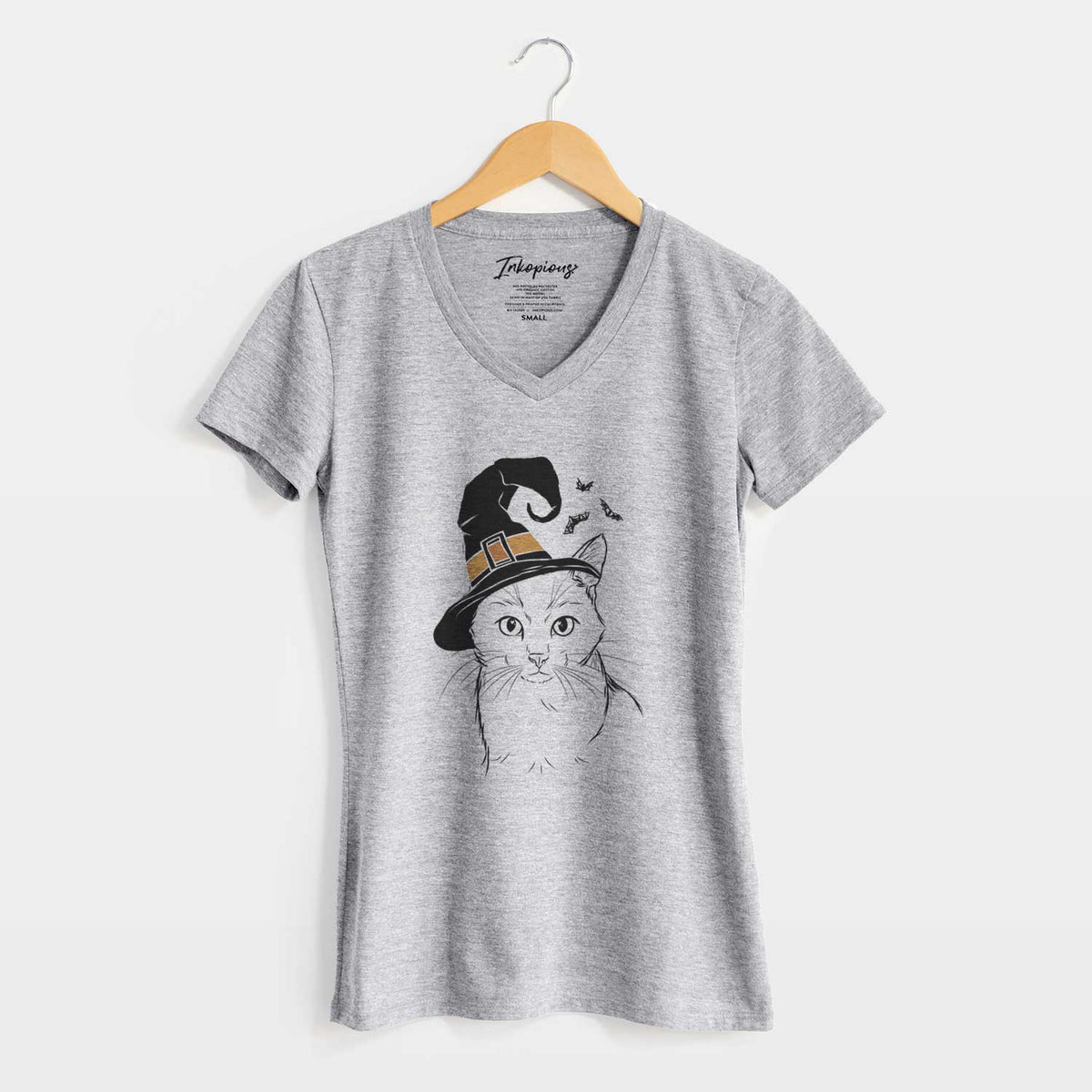 Witch Maverick the Cat - Women's V-neck Shirt