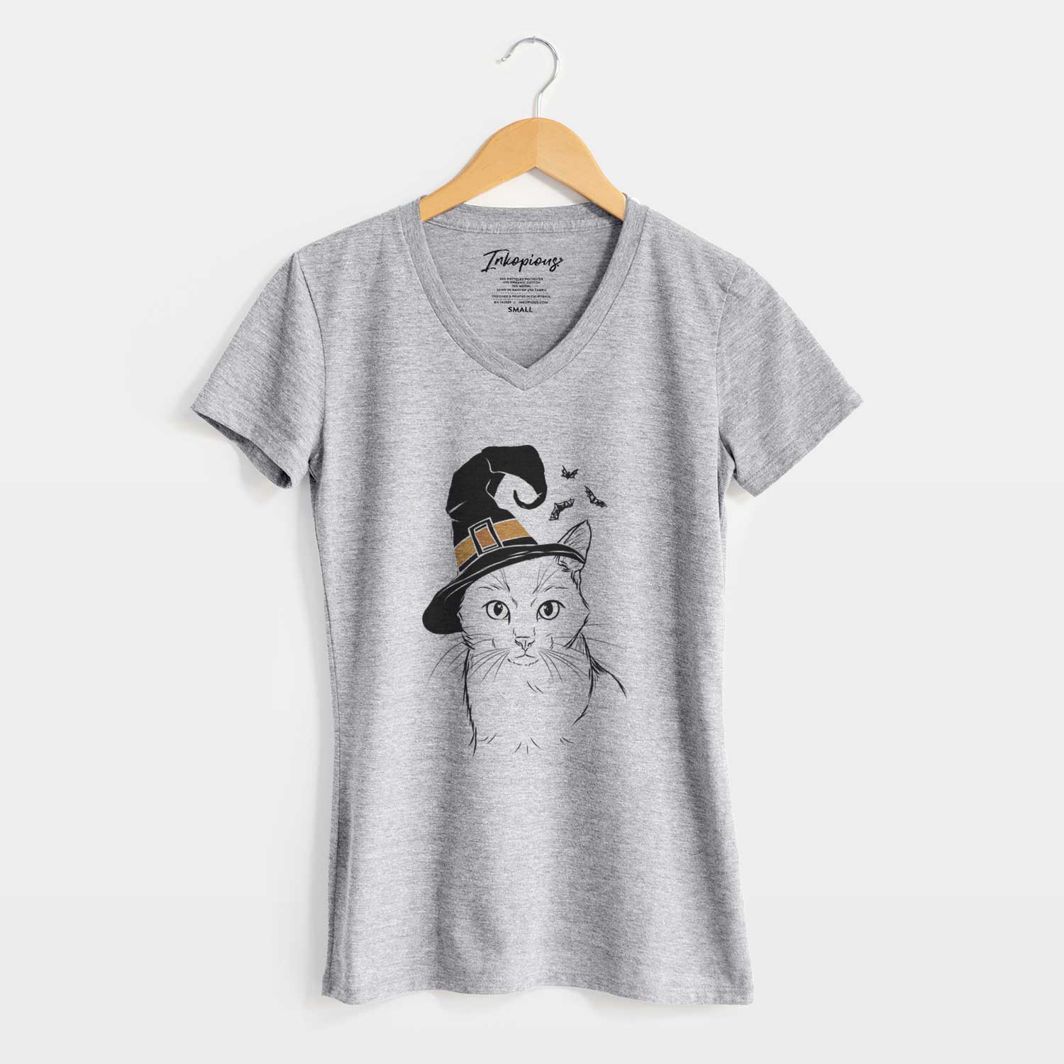 Witch Maverick the Cat - Women's V-neck Shirt