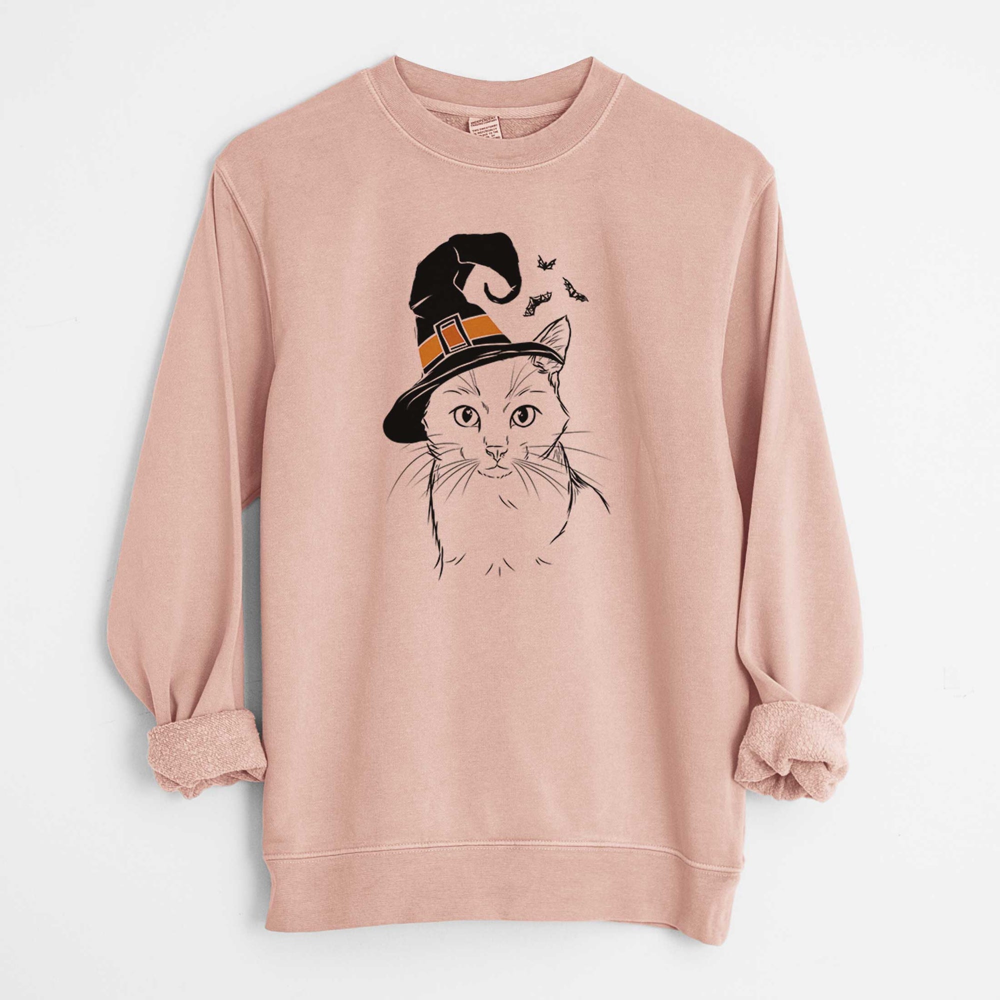 Witch Maverick the Cat - Unisex Pigment Dyed Crew Sweatshirt