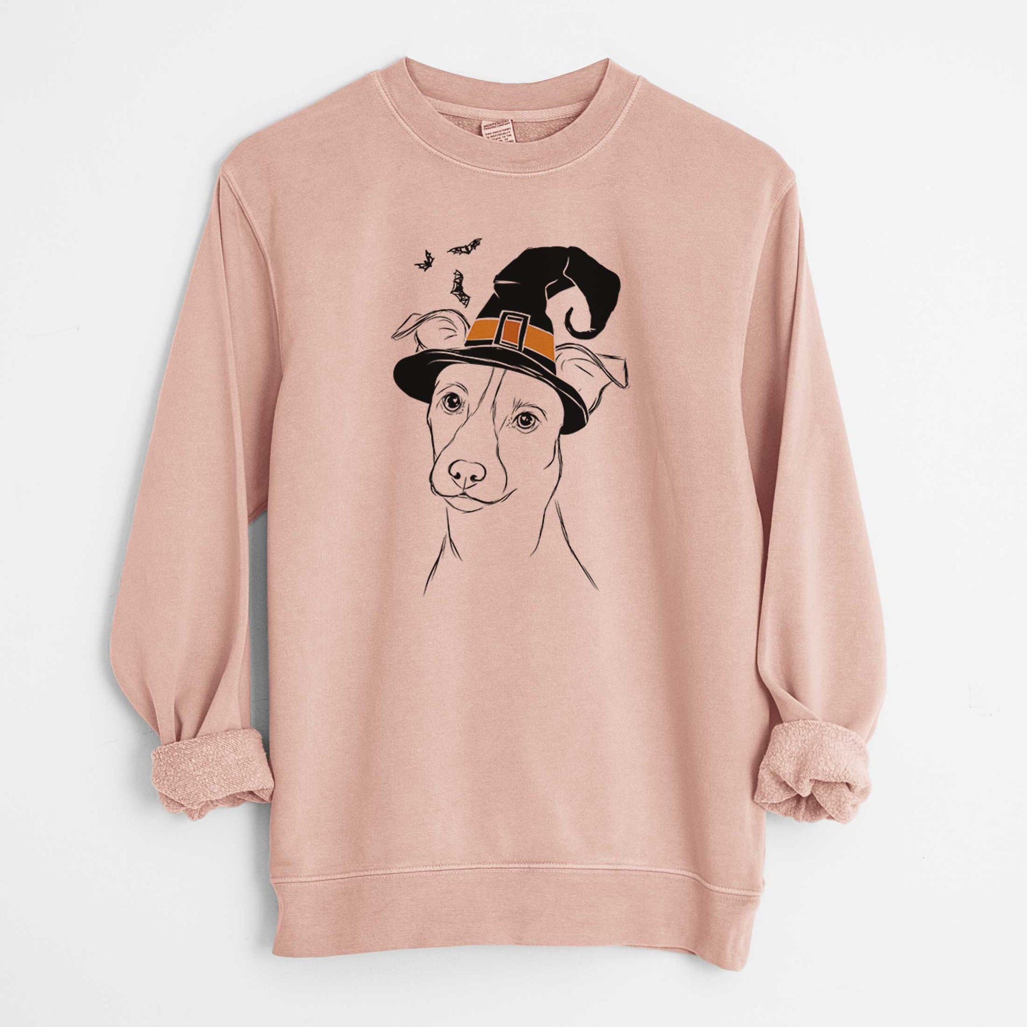 Witch Max the Jack Russell Terrier - Unisex Pigment Dyed Crew Sweatshirt