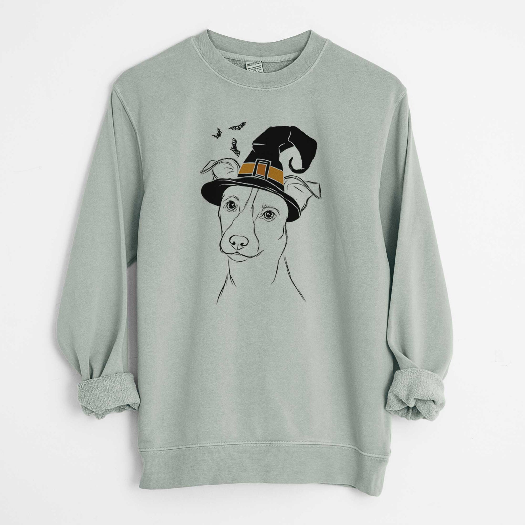 Witch Max the Jack Russell Terrier - Unisex Pigment Dyed Crew Sweatshirt