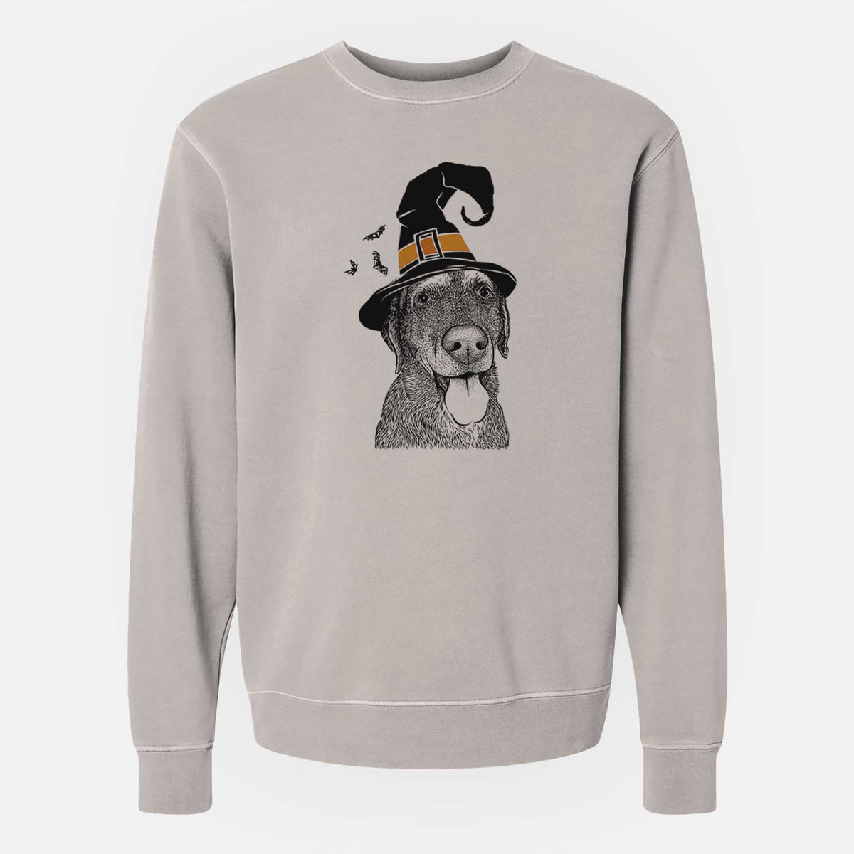 Witch Max the Labrador Retriever - Unisex Pigment Dyed Crew Sweatshirt