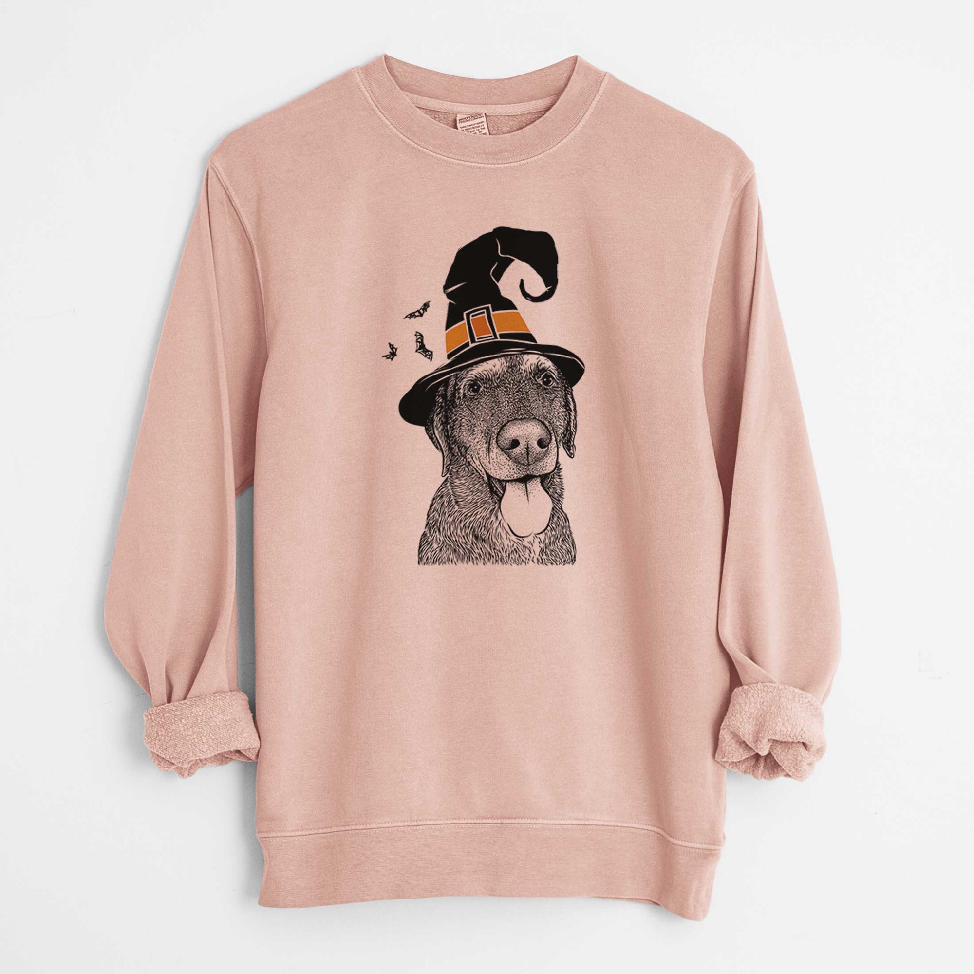 Witch Max the Labrador Retriever - Unisex Pigment Dyed Crew Sweatshirt