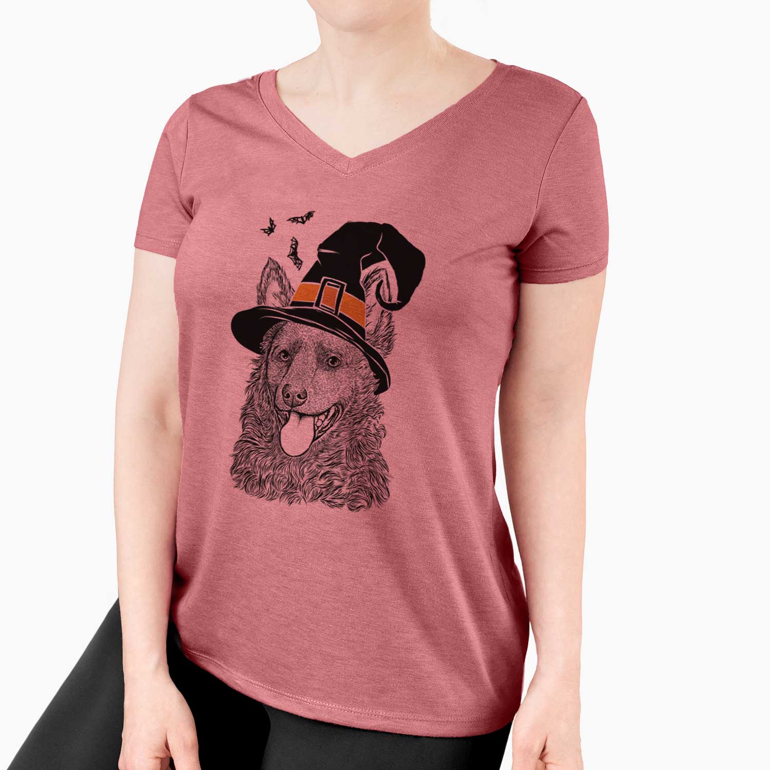 Witch Maximo the Mudi - Women's V-neck Shirt