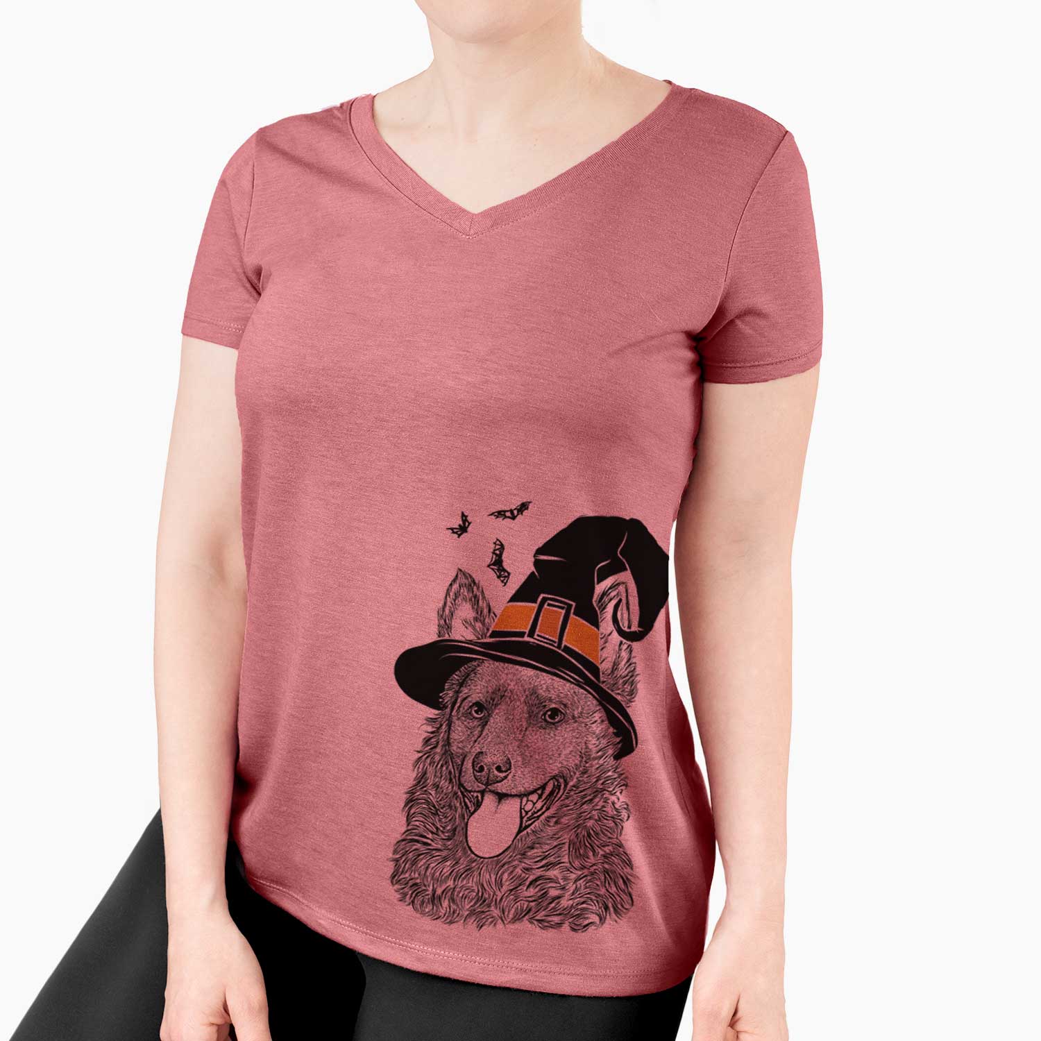 Witch Maximo the Mudi - Women's V-neck Shirt