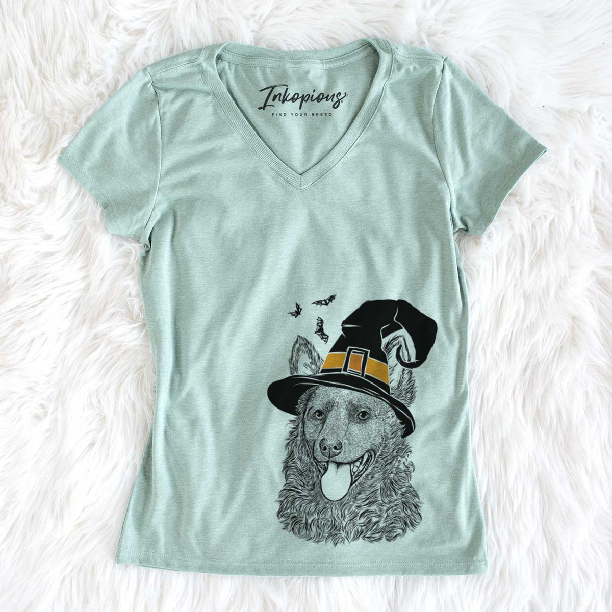 Witch Maximo the Mudi - Women&#39;s V-neck Shirt