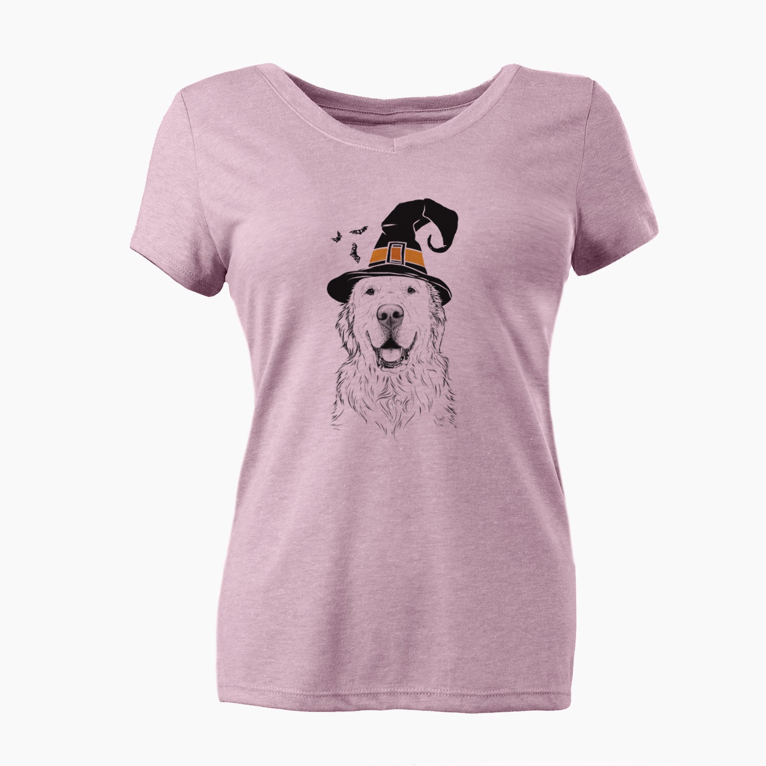 Witch Maximus the Golden Retriever - Women's Perfect V-neck Shirt