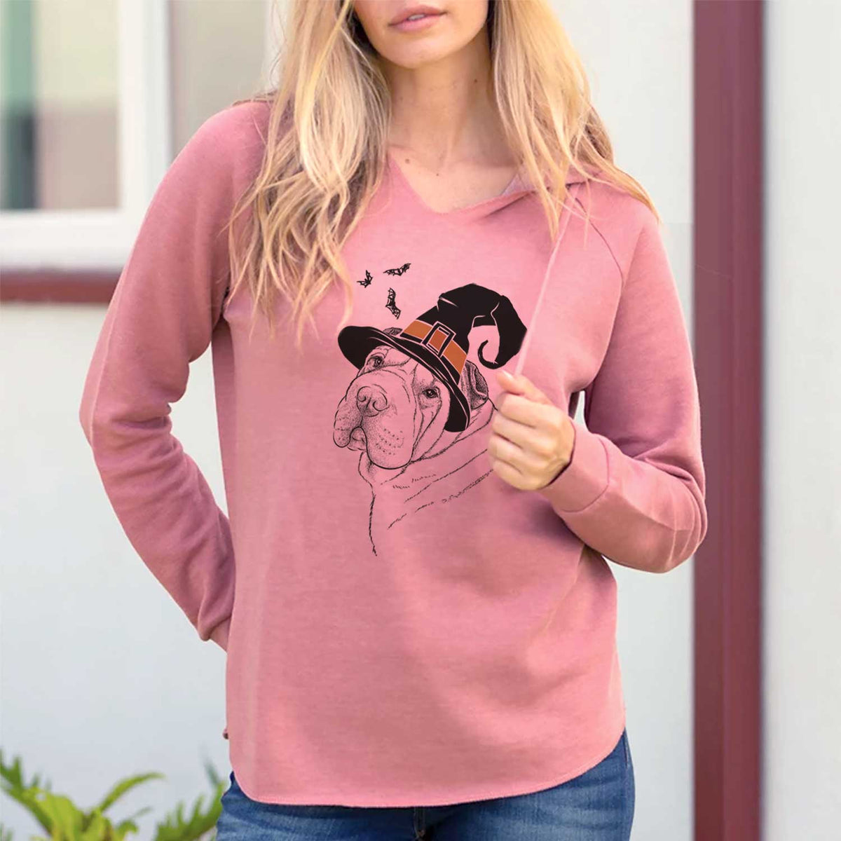 Witch Maximus the Shar Pei - Cali Wave Hooded Sweatshirt