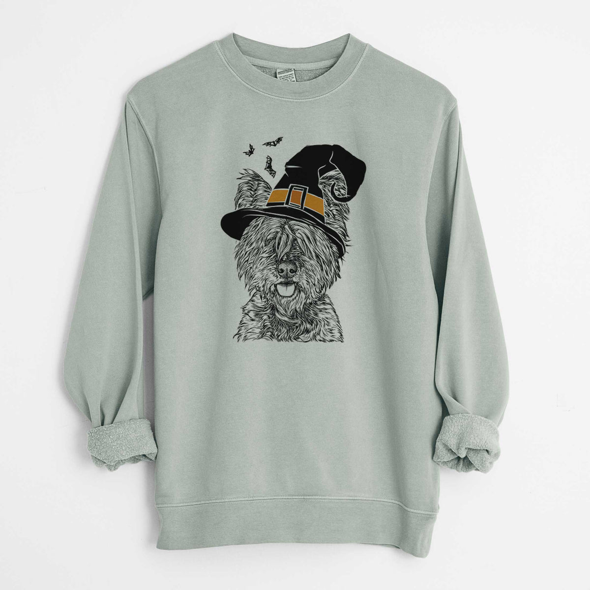 Witch McDuff the Cairn Terrier - Unisex Pigment Dyed Crew Sweatshirt