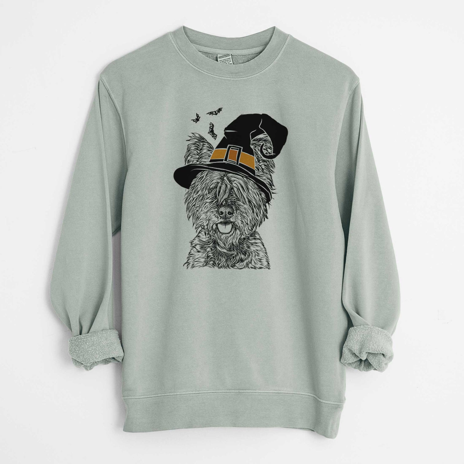 Witch McDuff the Cairn Terrier - Unisex Pigment Dyed Crew Sweatshirt