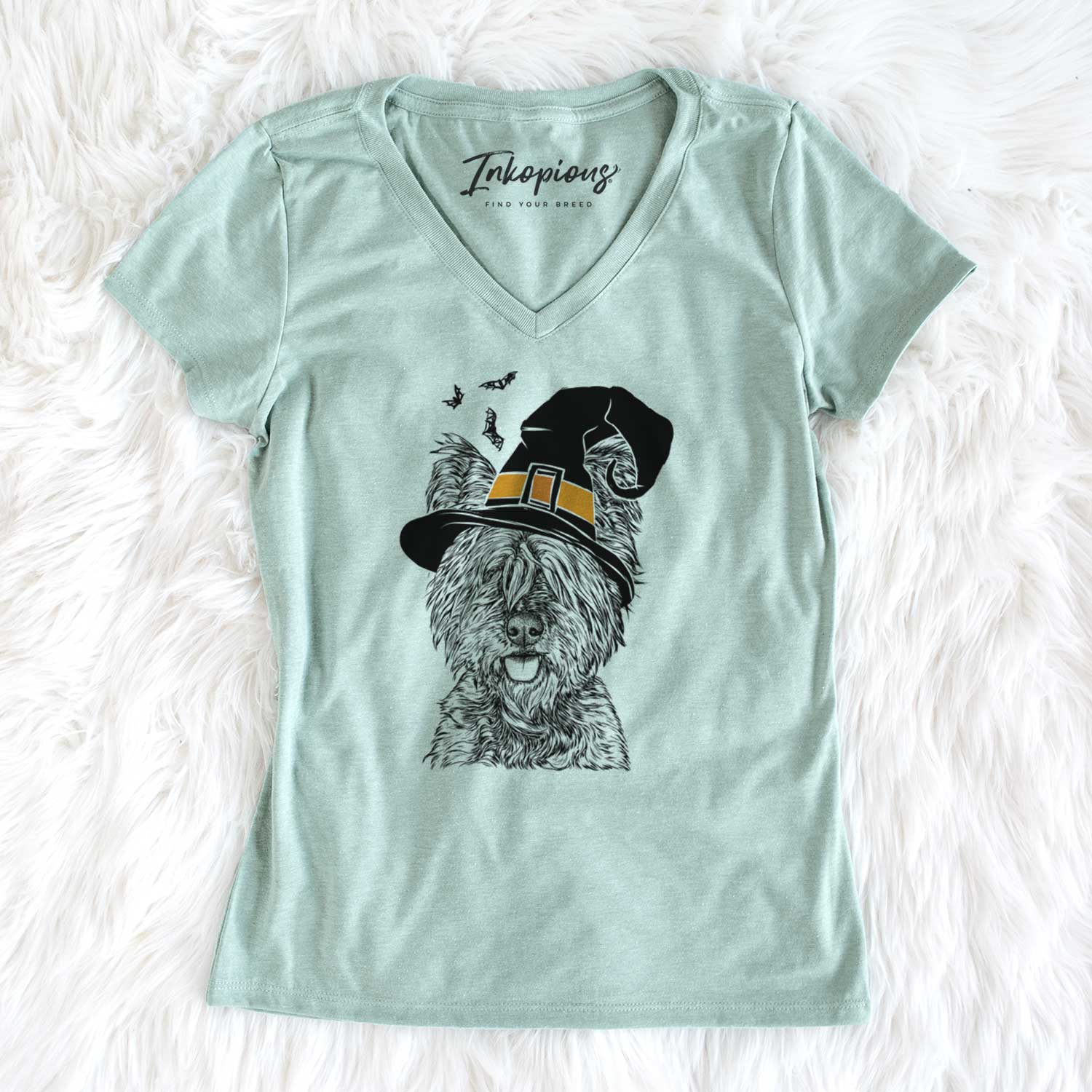 Witch McDuff the Cairn Terrier - Women's V-neck Shirt