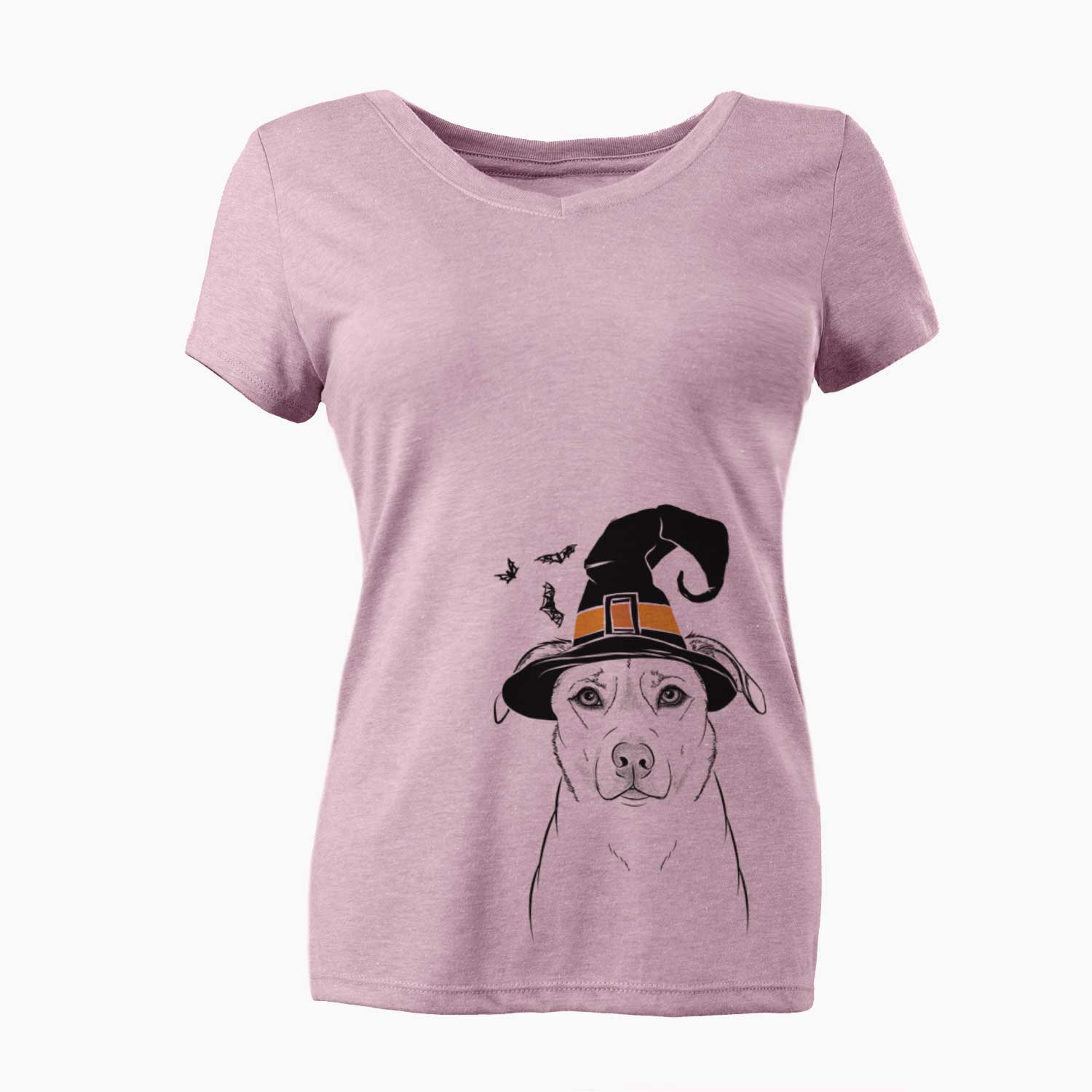 Witch Mica the Labrador Pittbull Mix - Women's V-neck Shirt