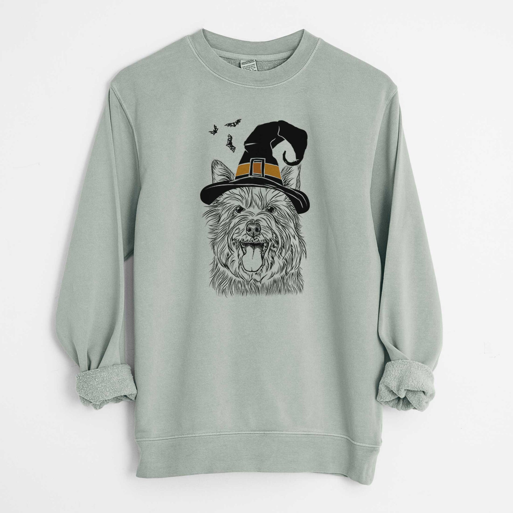 Witch Middy the Australian Terrier - Unisex Pigment Dyed Crew Sweatshirt