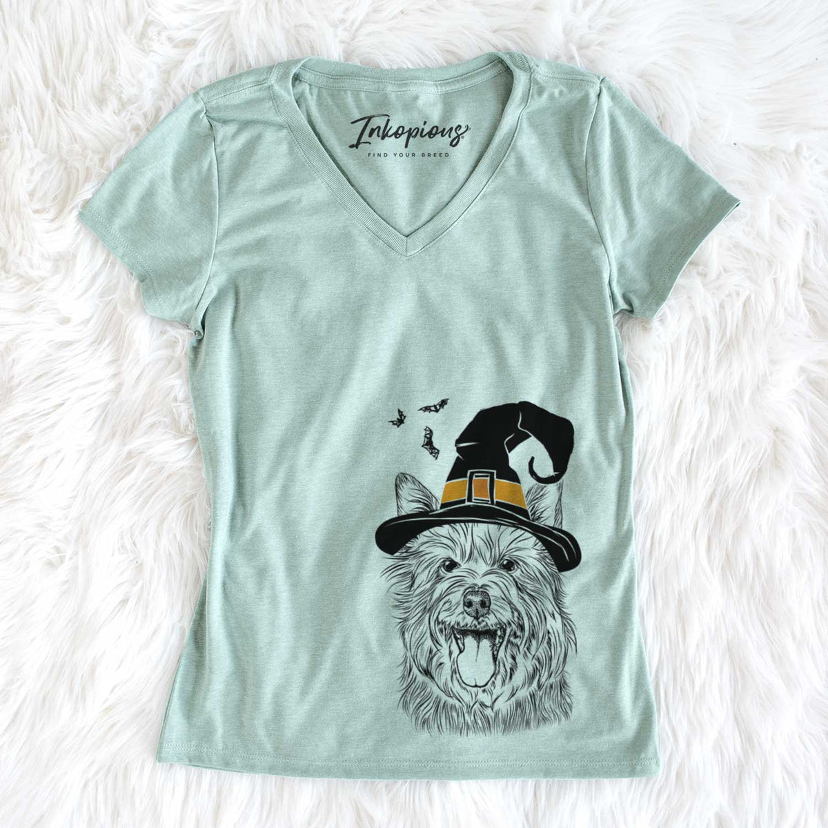 Witch Middy the Australian Terrier - Women's V-neck Shirt