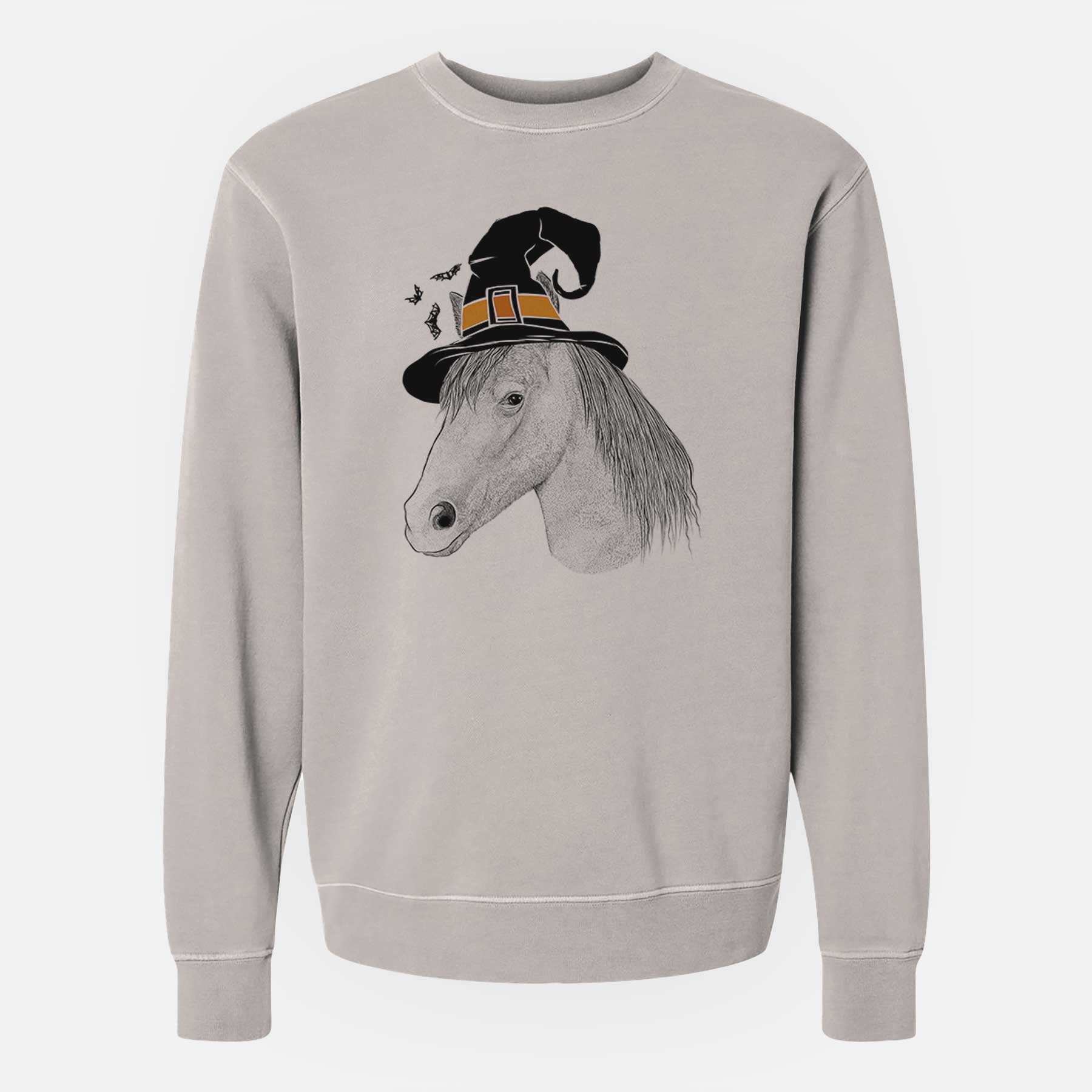 Witch Midnight the Missouri Foxtrotter Horse - Unisex Pigment Dyed Crew Sweatshirt