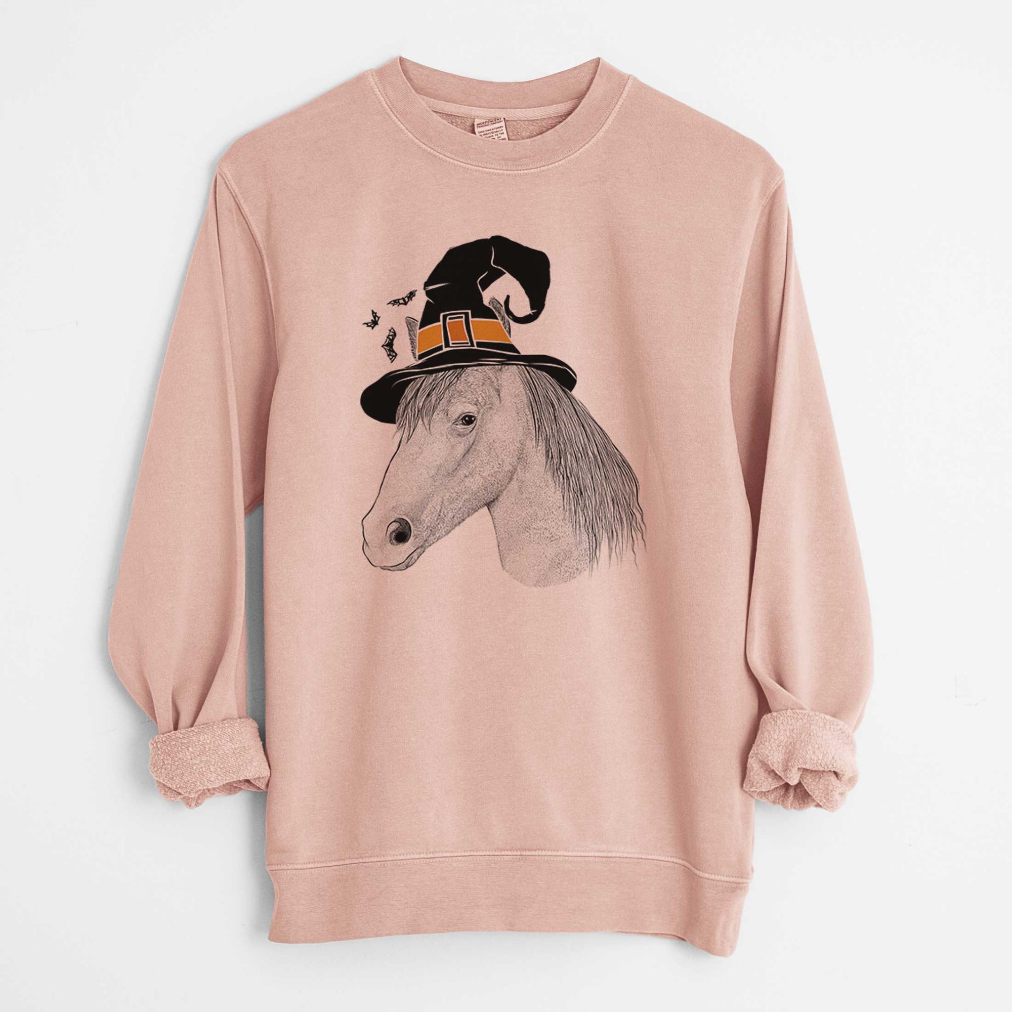 Witch Midnight the Missouri Foxtrotter Horse - Unisex Pigment Dyed Crew Sweatshirt