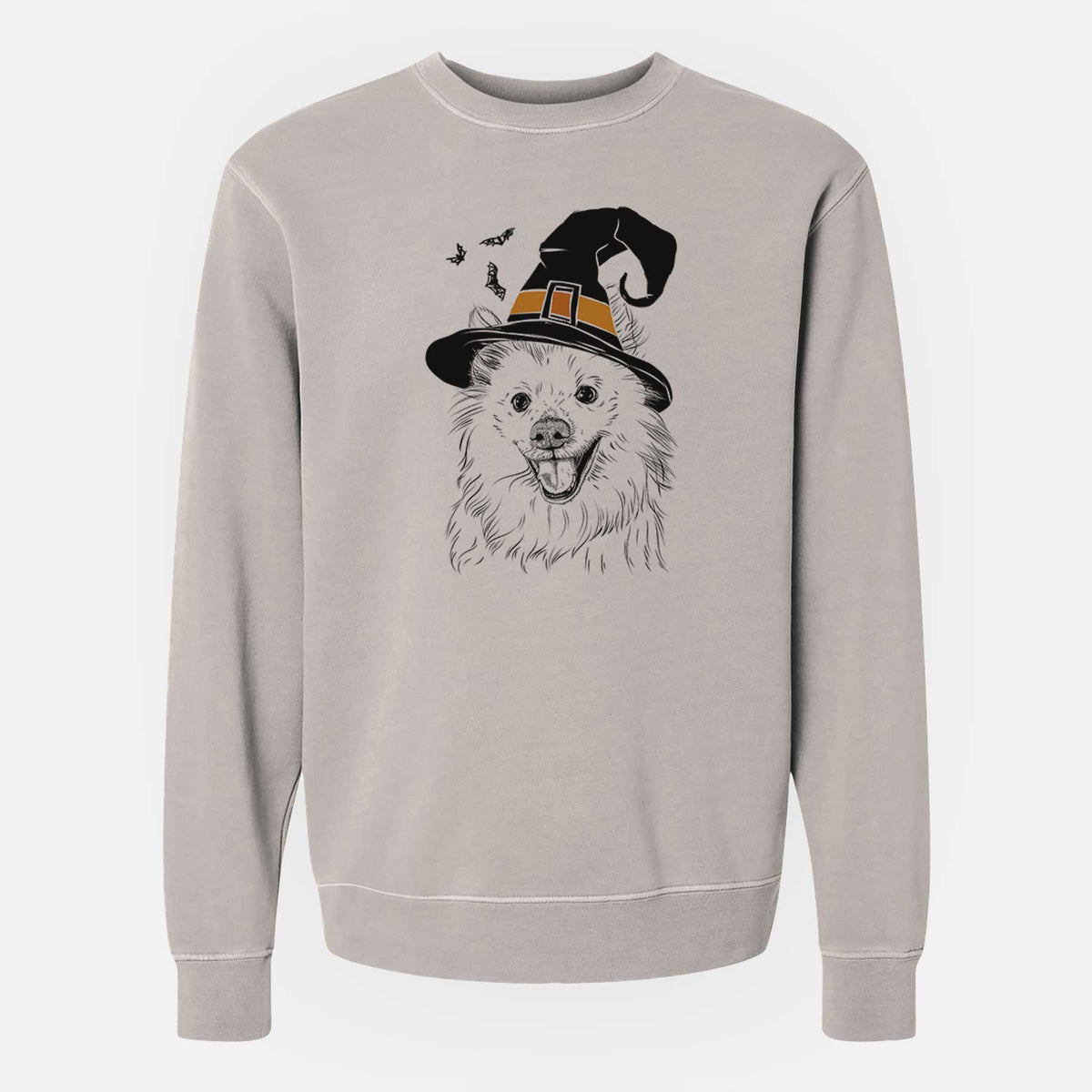 Witch Miki the American Eskimo - Unisex Pigment Dyed Crew Sweatshirt