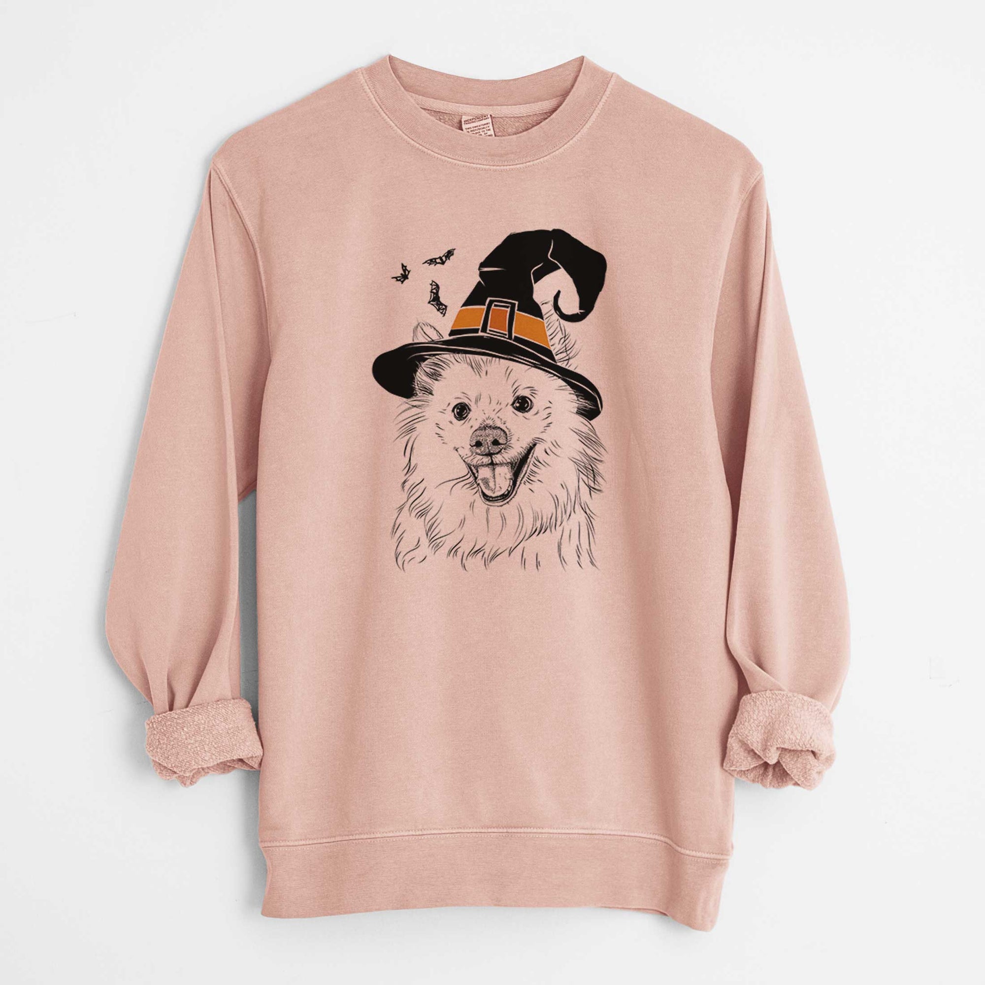 Witch Miki the American Eskimo - Unisex Pigment Dyed Crew Sweatshirt