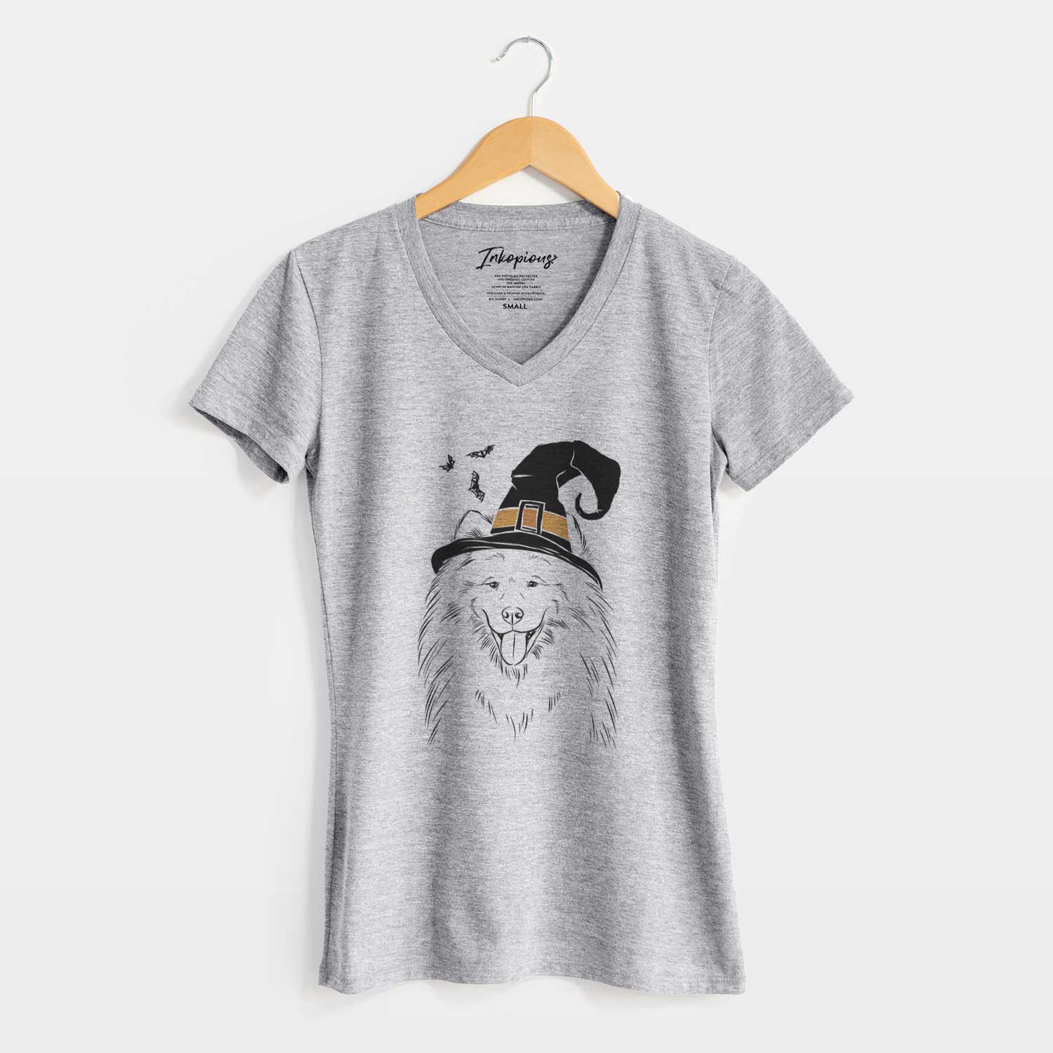 Witch Mikko the Samoyed - Women's V-neck Shirt