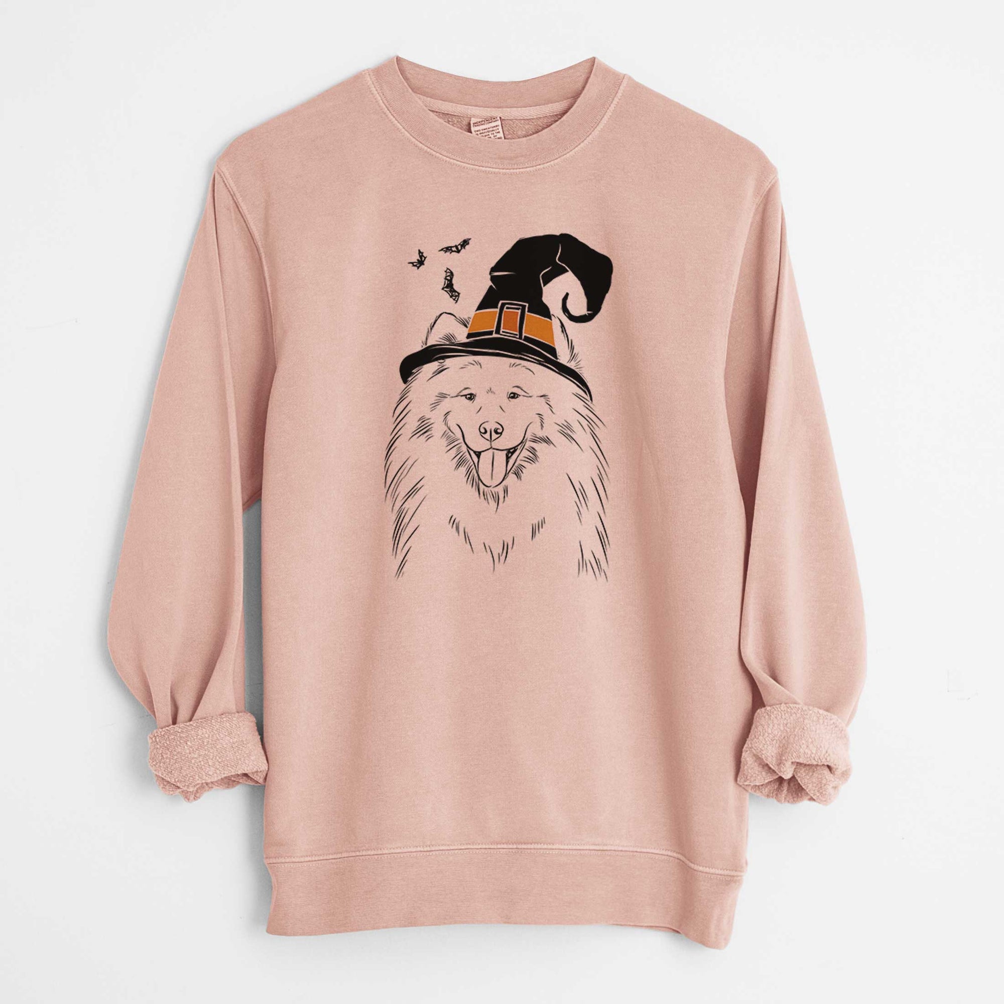 Witch Mikko the Samoyed - Unisex Pigment Dyed Crew Sweatshirt