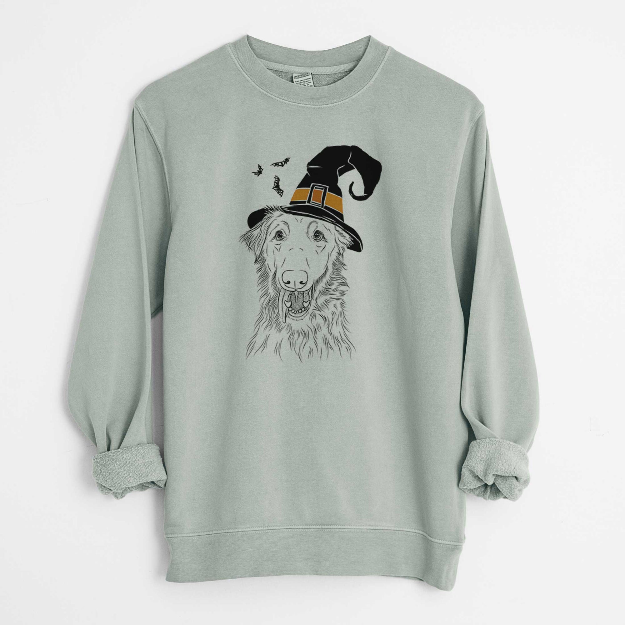 Witch Mila the Mixed Breed - Unisex Pigment Dyed Crew Sweatshirt